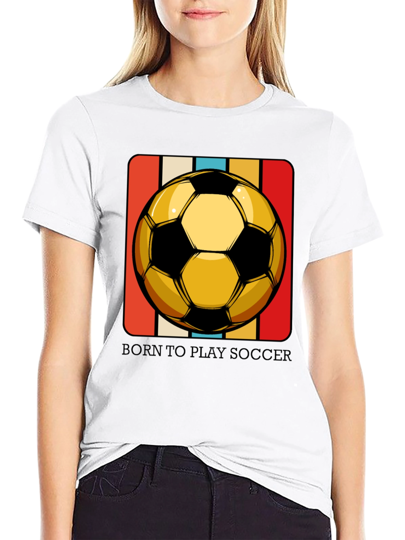 Born to Play Soccer T-Shirt - Retro Style