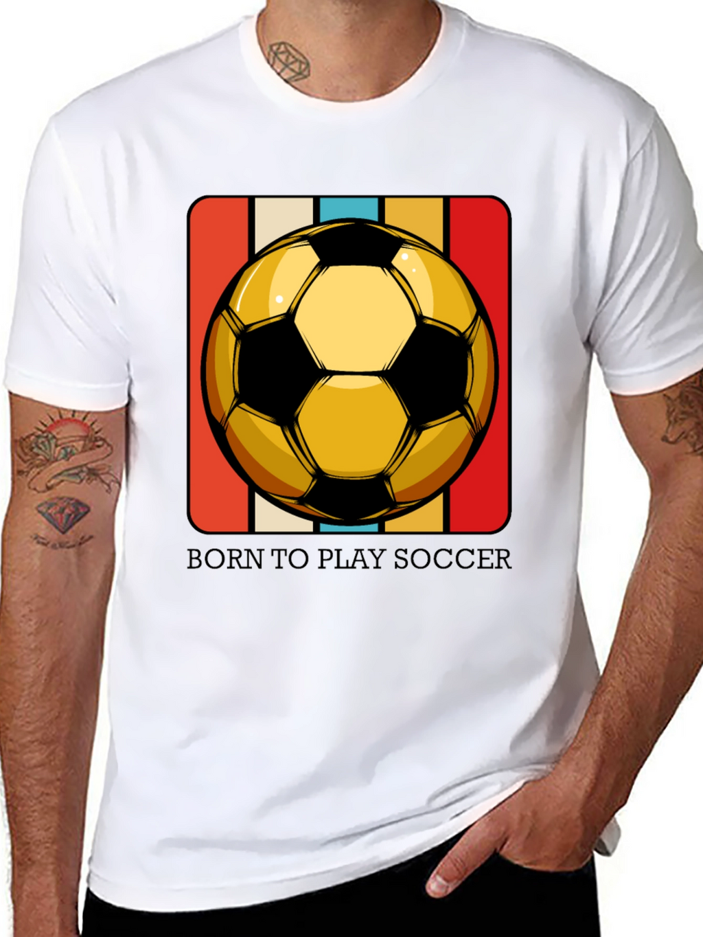 Born to Play Soccer T-Shirt - Retro Style