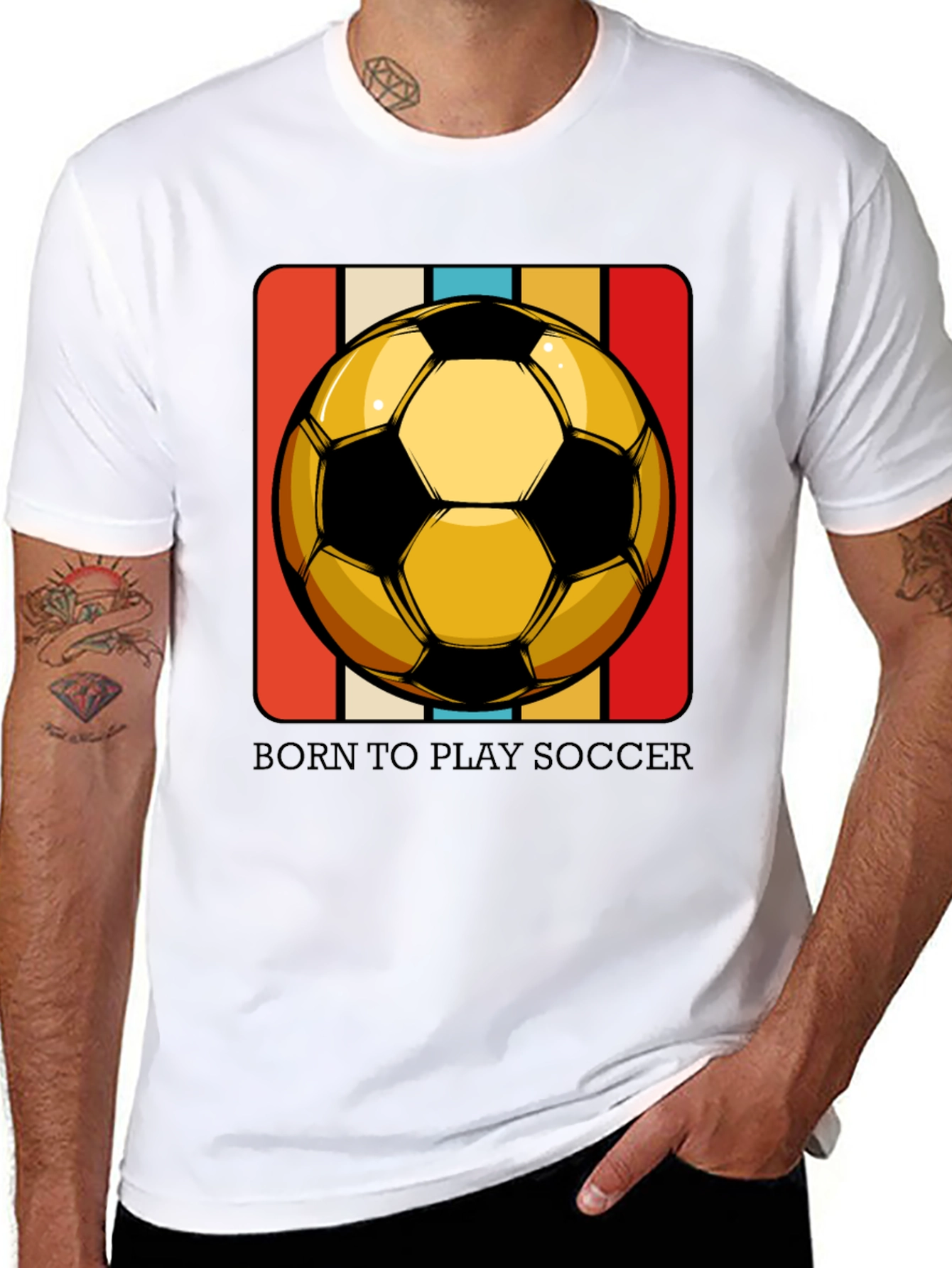 Born to Play Soccer T-Shirt - Retro Style