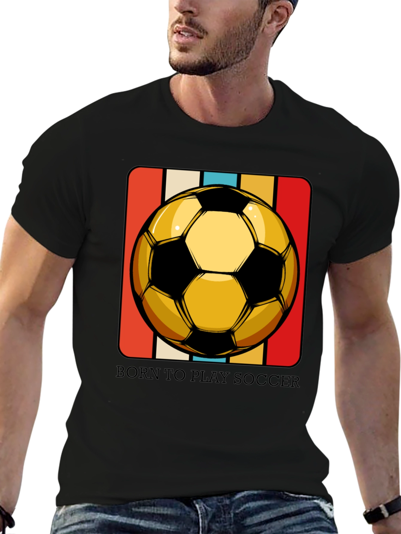Born to Play Soccer T-Shirt - Retro Style