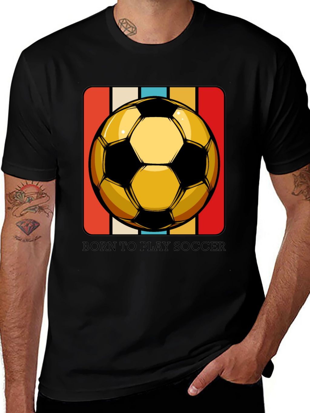 Born to Play Soccer T-Shirt - Retro Style
