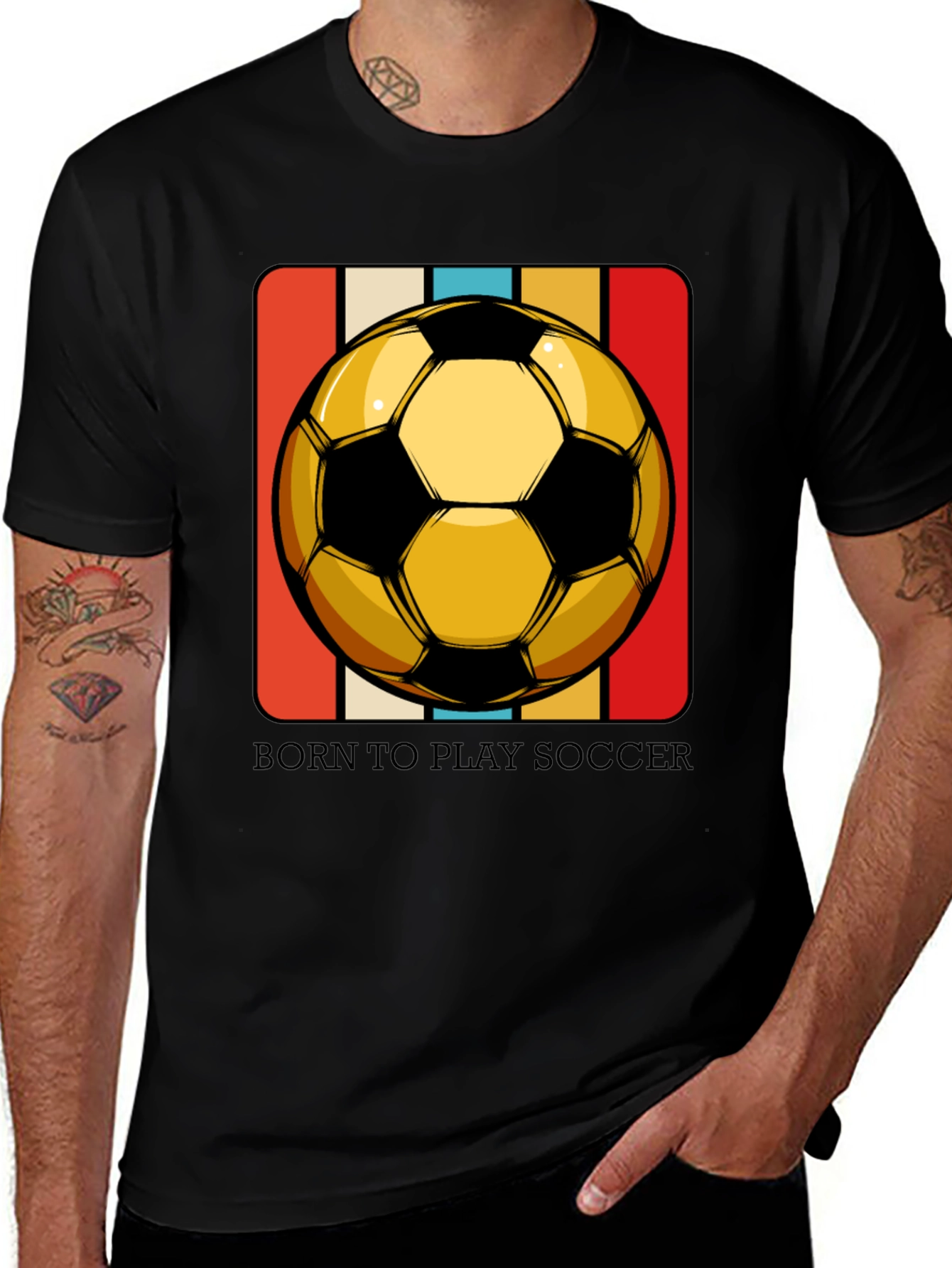 Born to Play Soccer T-Shirt - Retro Style