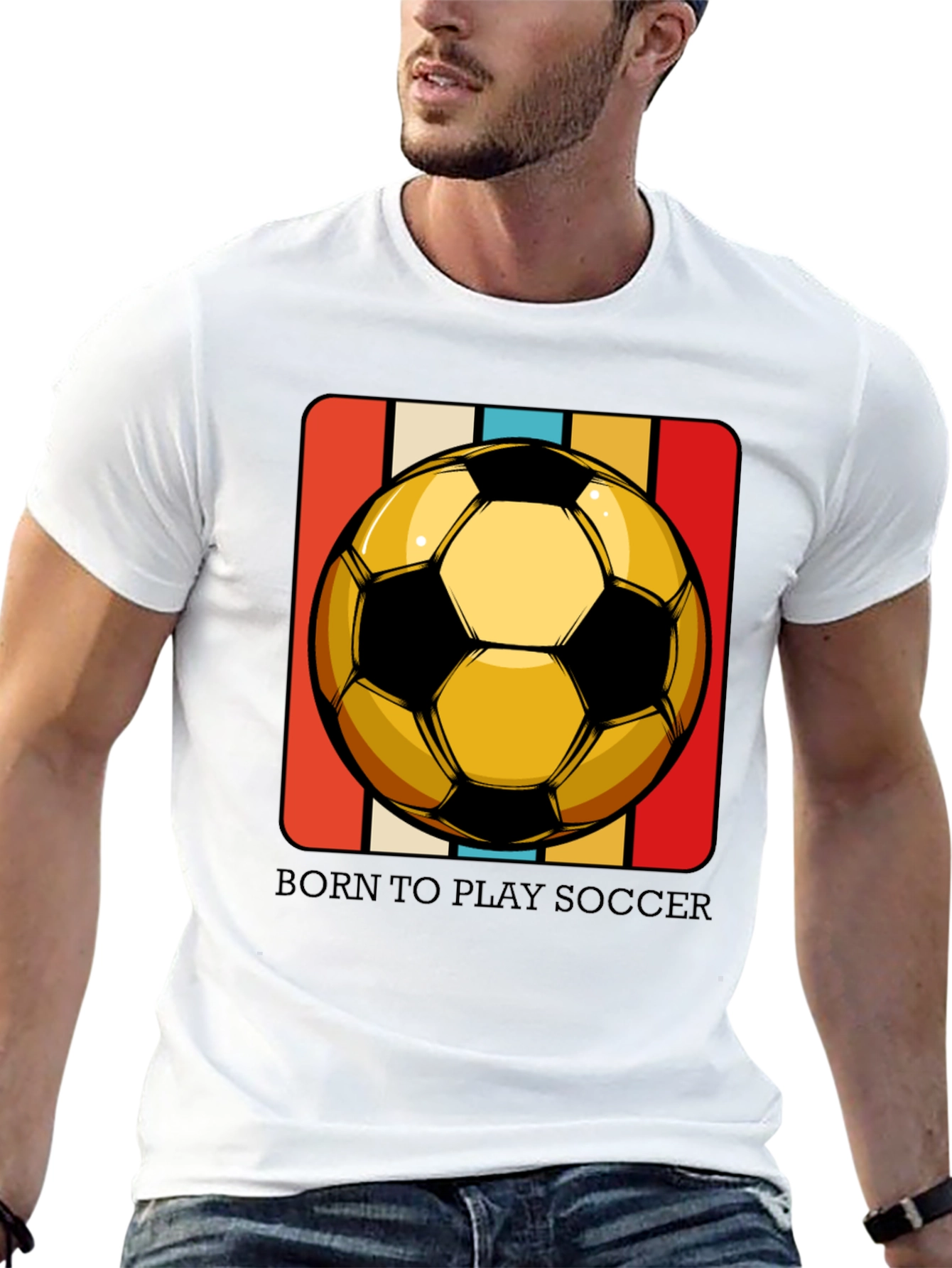 Born to Play Soccer T-Shirt - Retro Style