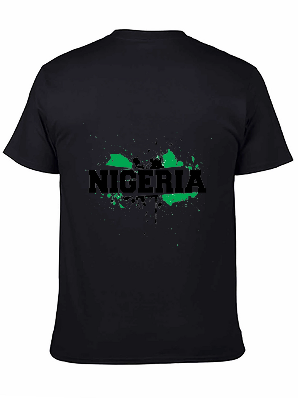 Nigeria Map T-Shirt - Green and Black Graphic Tee