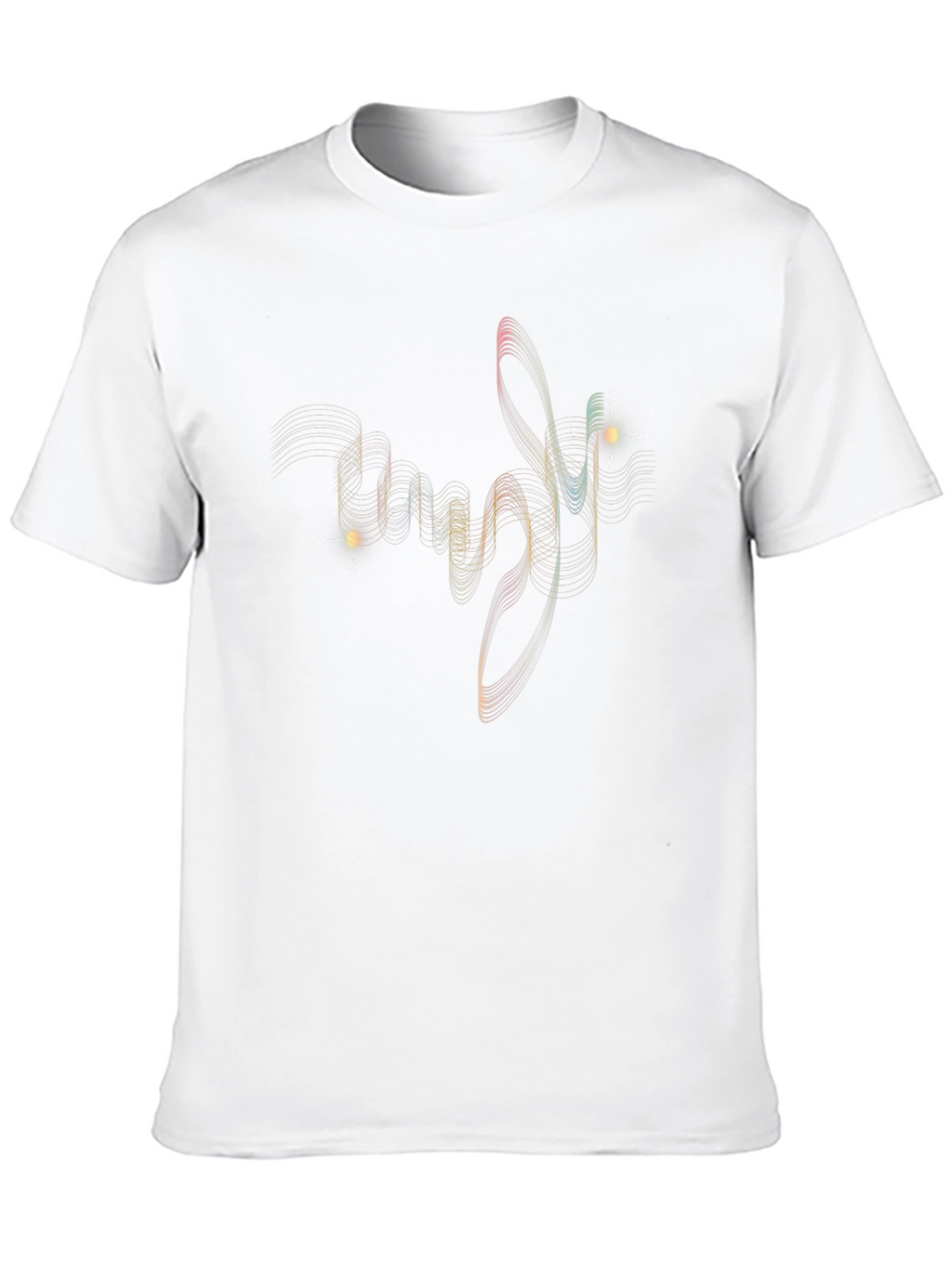 Abstract Swirl Graphic Black T-Shirt
