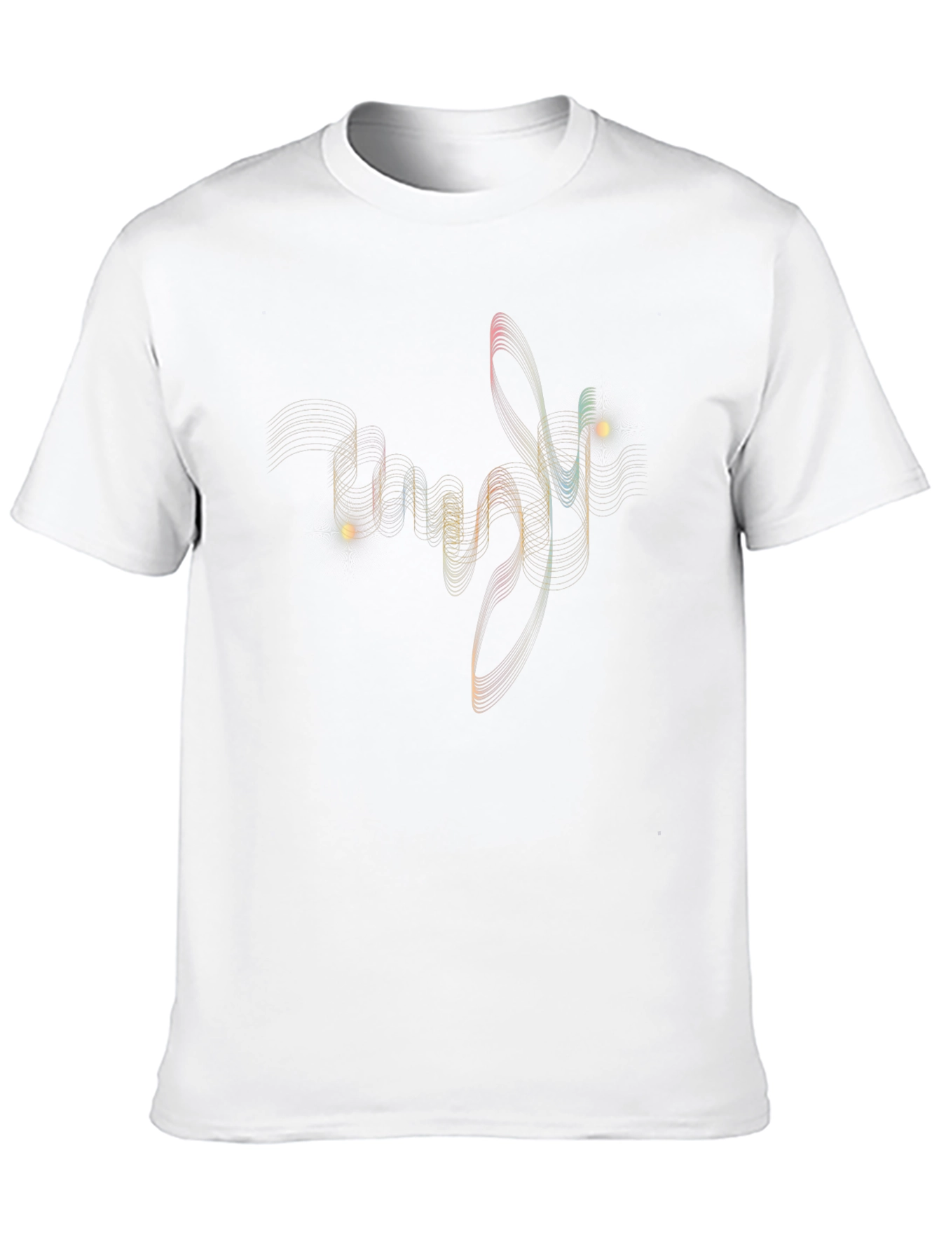 Abstract Swirl Graphic Black T-Shirt