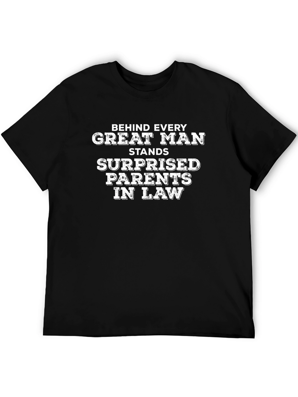 Funny Surprised Parents Black Graphic Tee