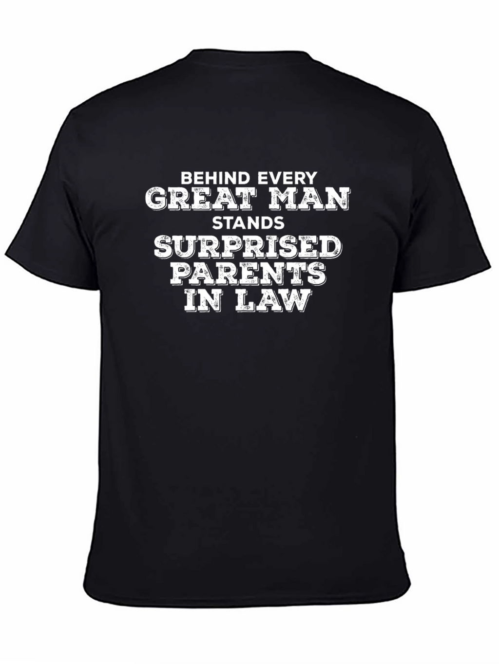 Funny Surprised Parents Black Graphic Tee