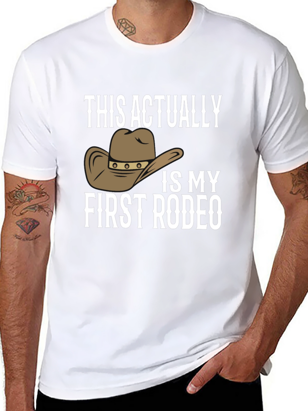 First Rodeo T-Shirt Novelty Cowboy Hat Graphic Tee