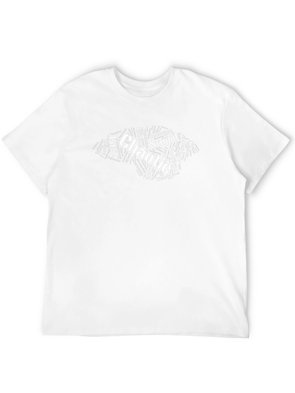 Chaotic Word Art T-Shirt - Black Graphic Tee