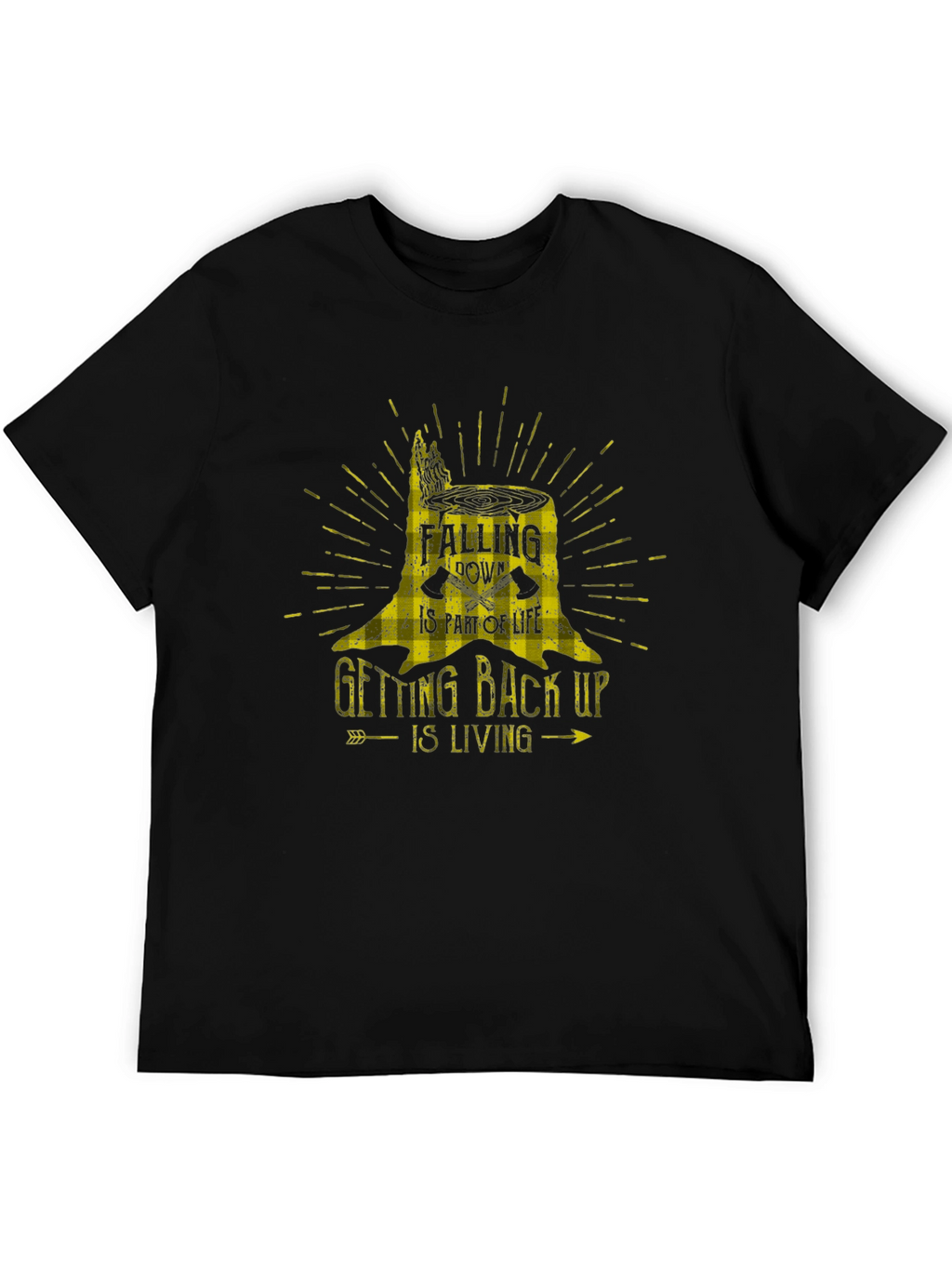 Motivational Tree Stump Graphic T-Shirt