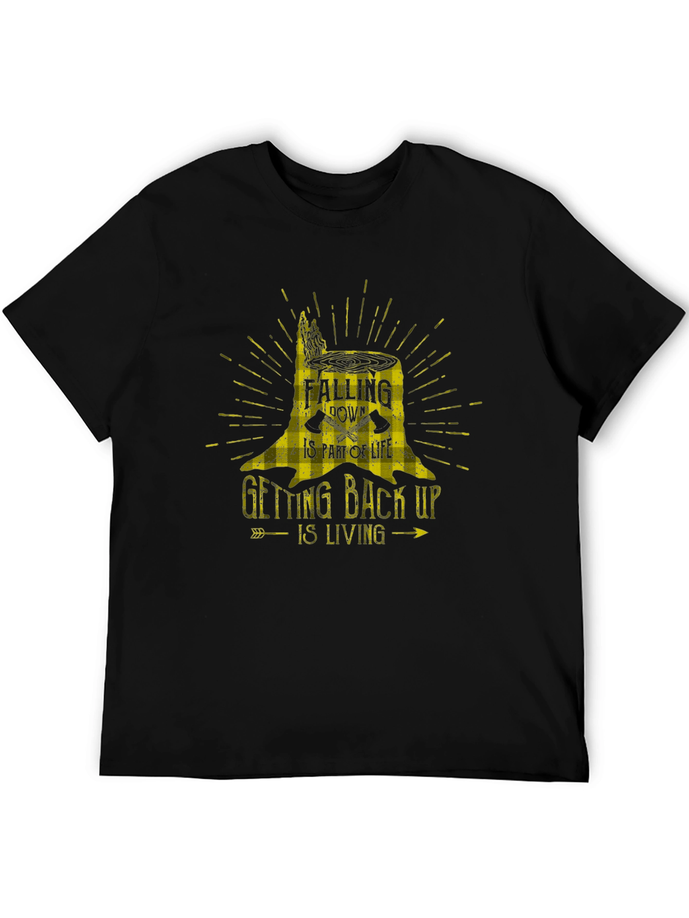Motivational Tree Stump Graphic T-Shirt