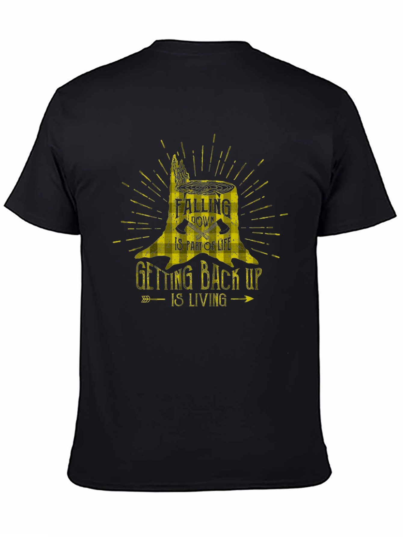 Motivational Tree Stump Graphic T-Shirt