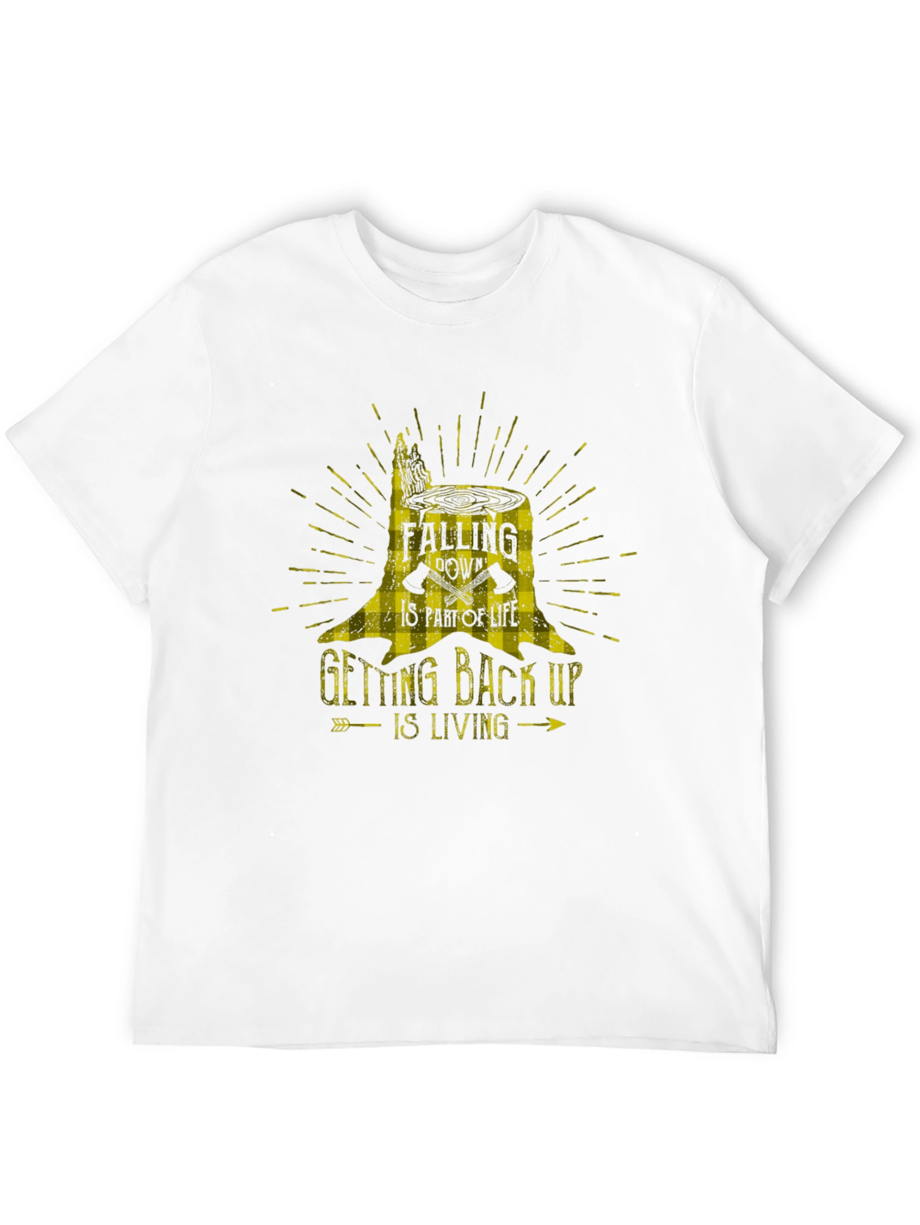 Motivational Tree Stump Graphic T-Shirt