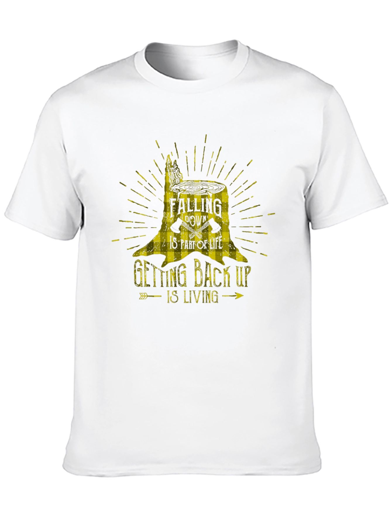 Motivational Tree Stump Graphic T-Shirt