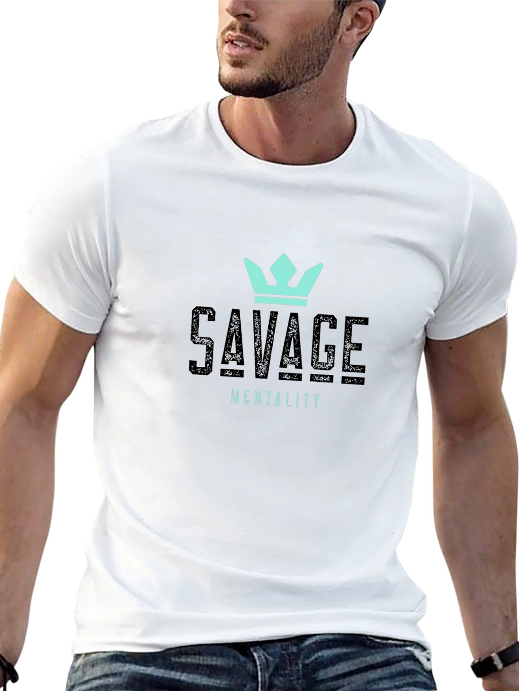 Savage Mentality Graphic T-Shirt - Black