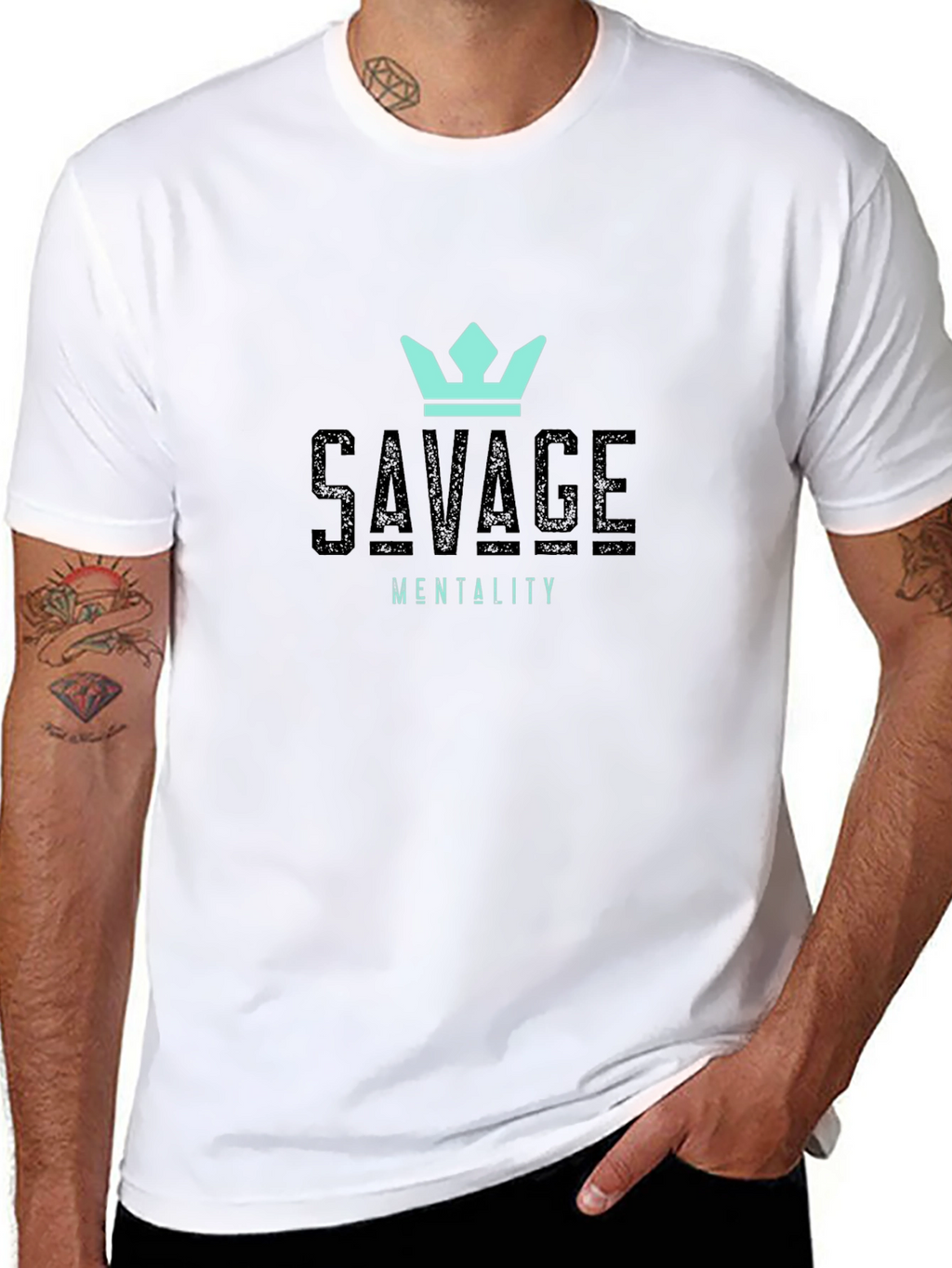 Savage Mentality Graphic T-Shirt - Black