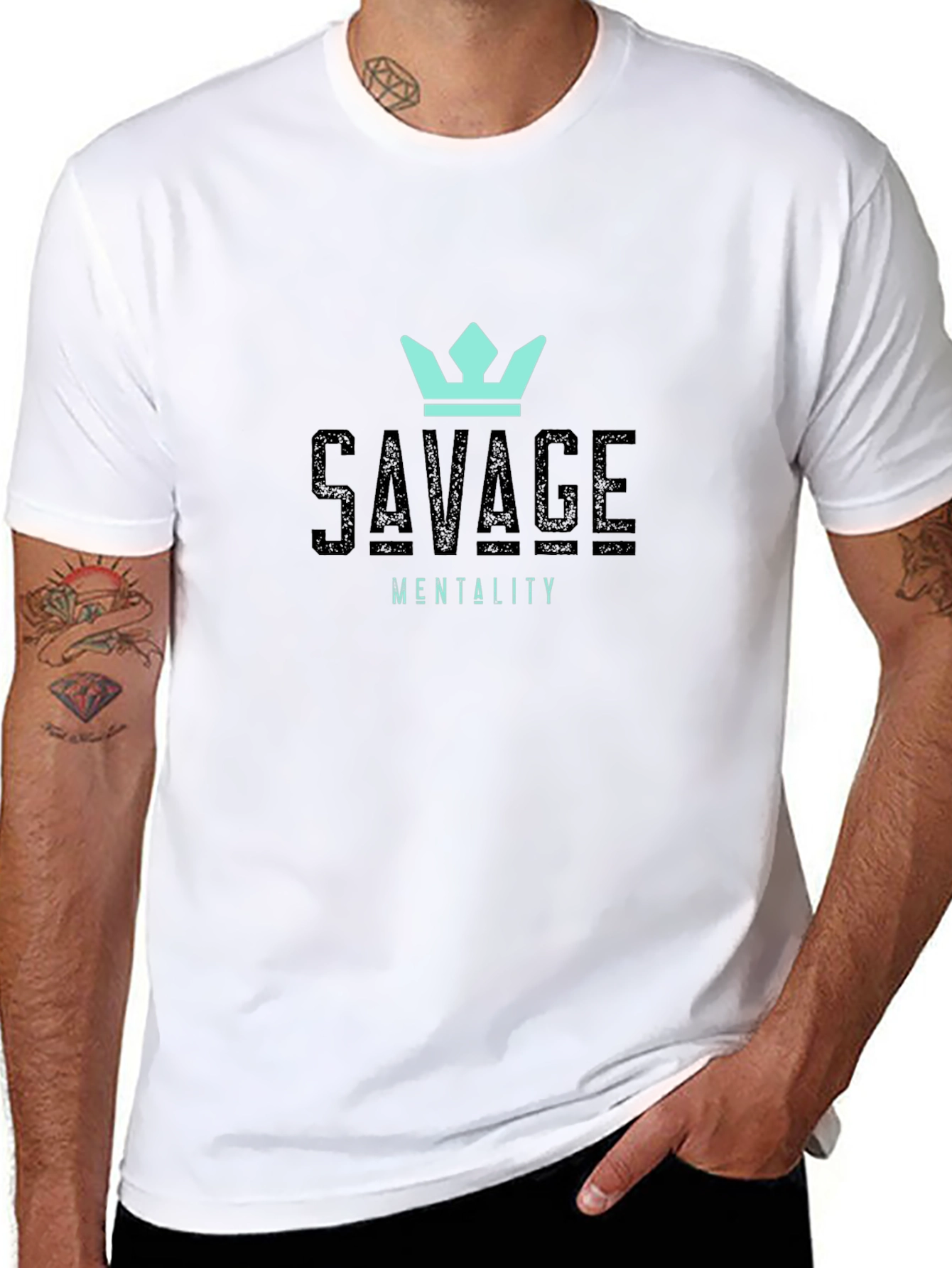 Savage Mentality Graphic T-Shirt - Black