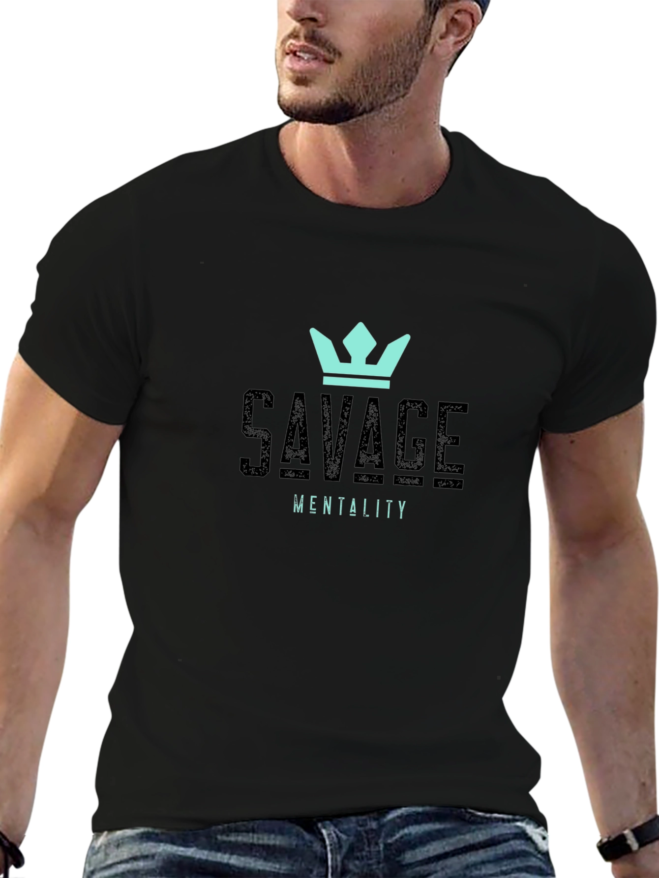 Savage Mentality Graphic T-Shirt - Black