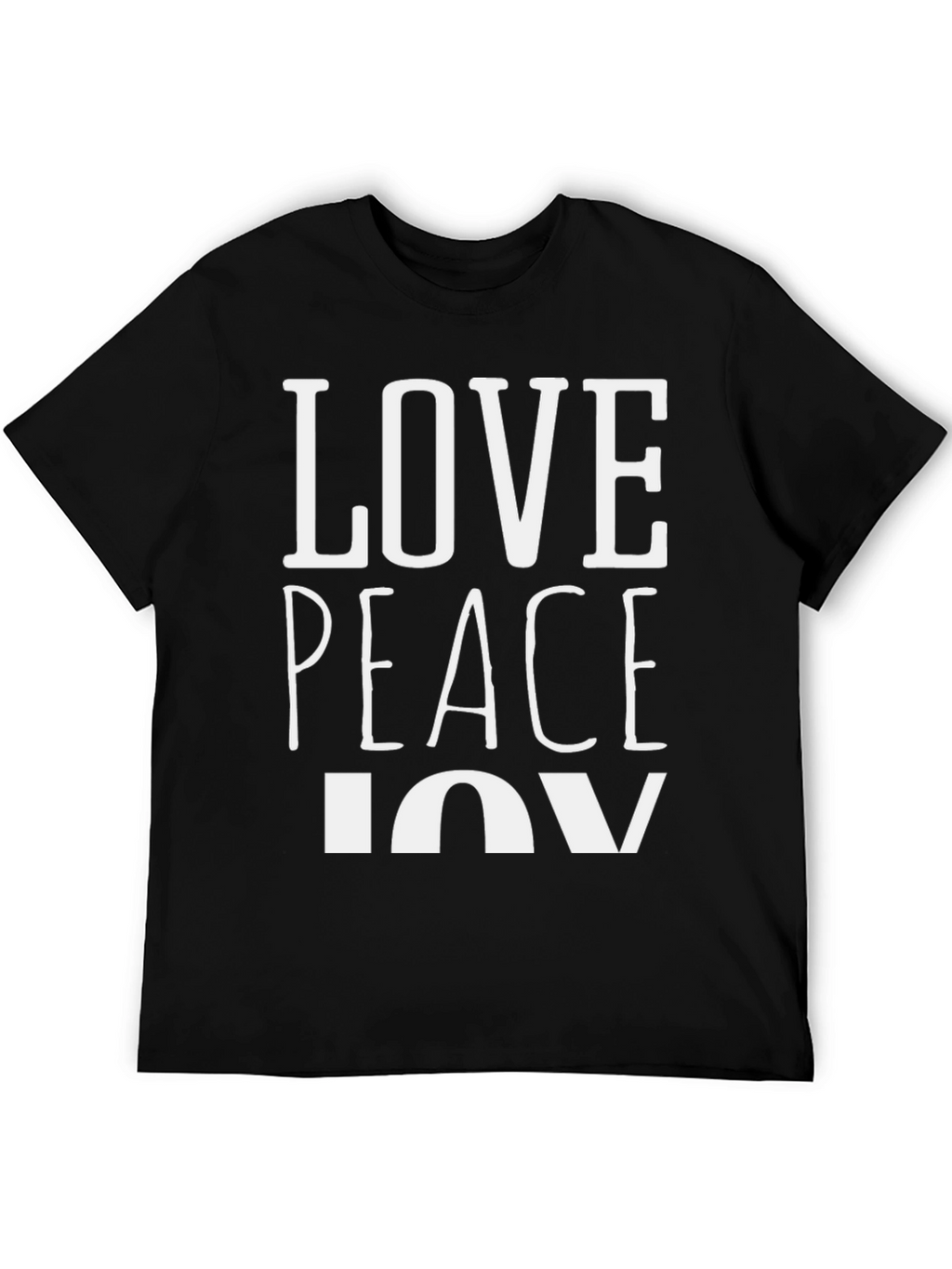 Love Peace Joy Graphic Tee - Black T-Shirt