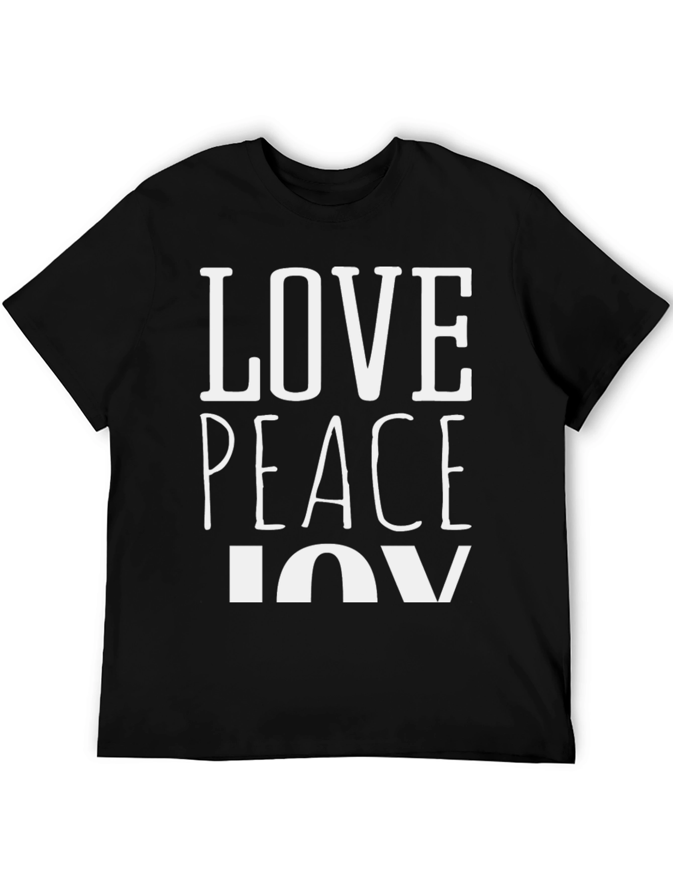 Love Peace Joy Graphic Tee - Black T-Shirt
