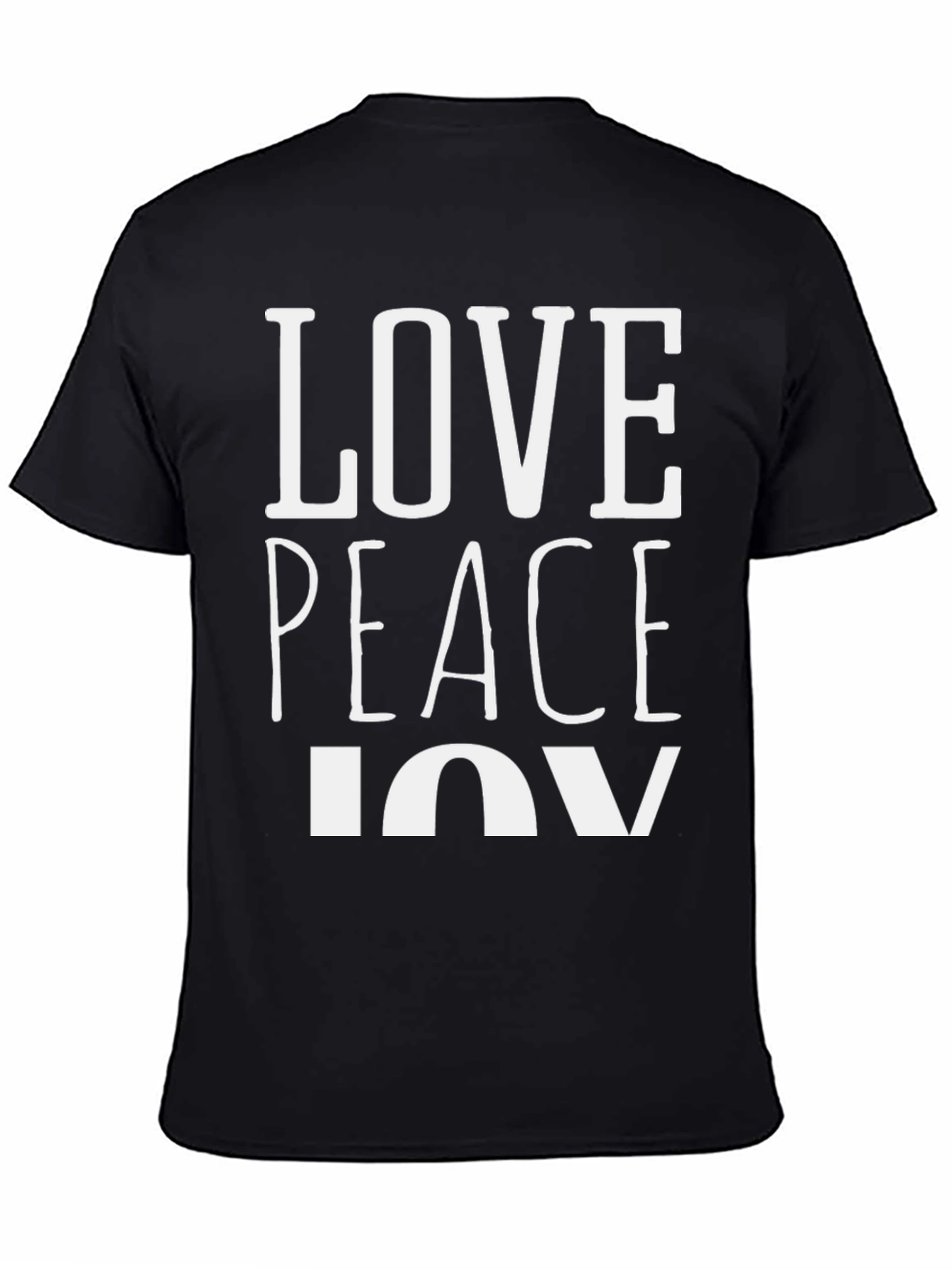 Love Peace Joy Graphic Tee - Black T-Shirt