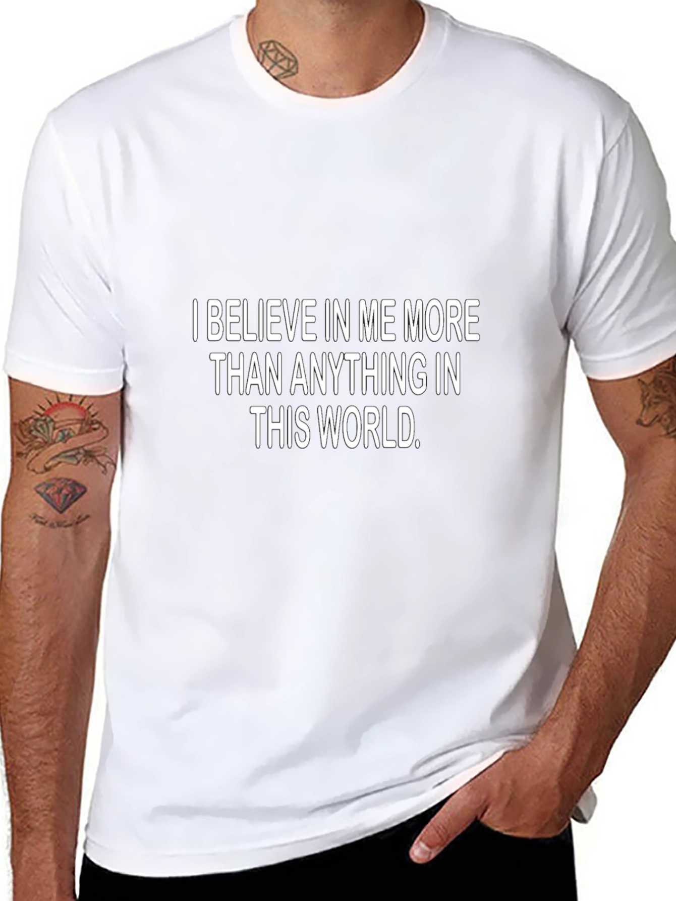 Believe In Myself Graphic T-Shirt - Black