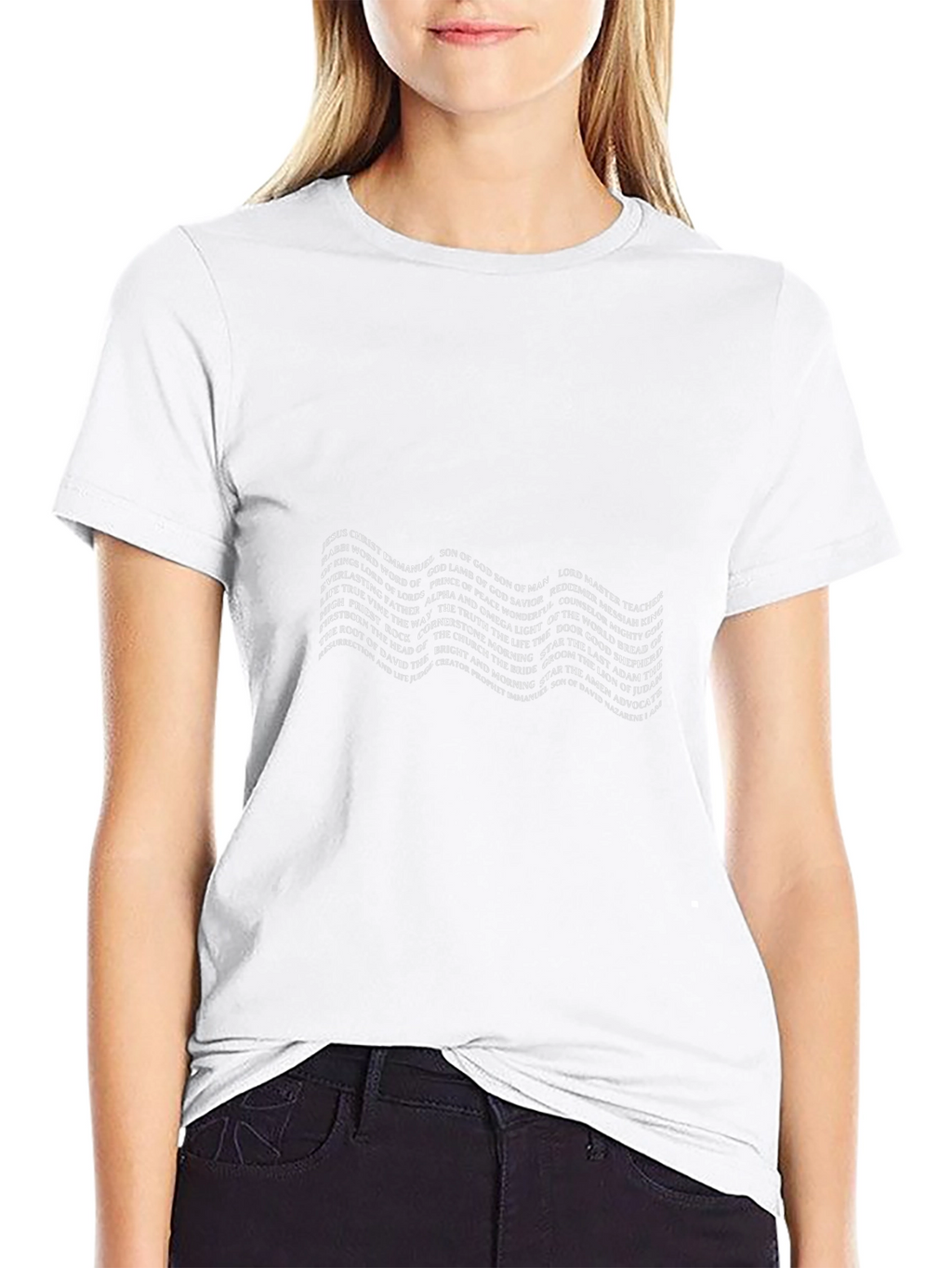 Wavy Text Graphic Black Tee - Stylish and Unique