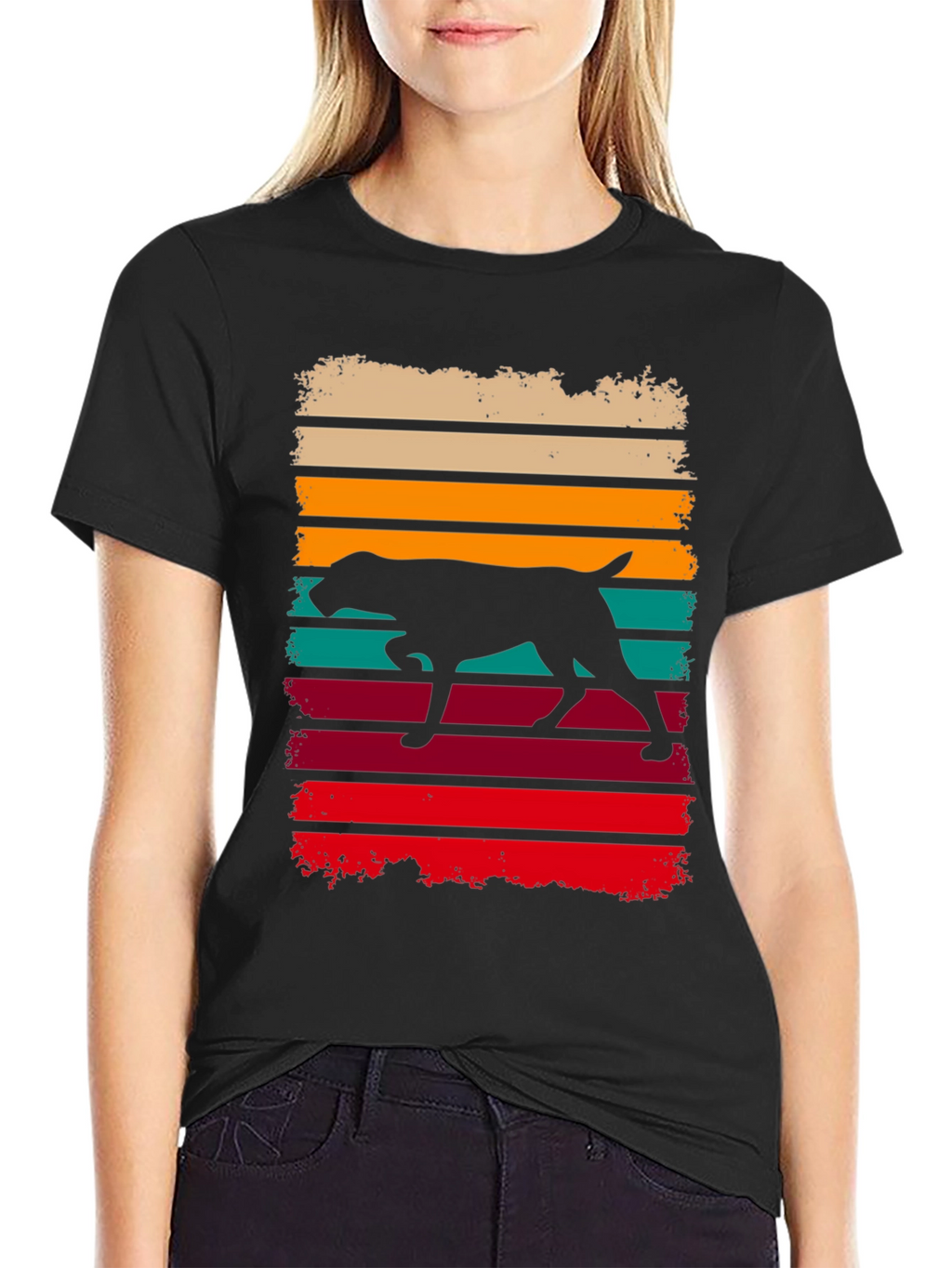 Retro Dog Silhouette Graphic Tee