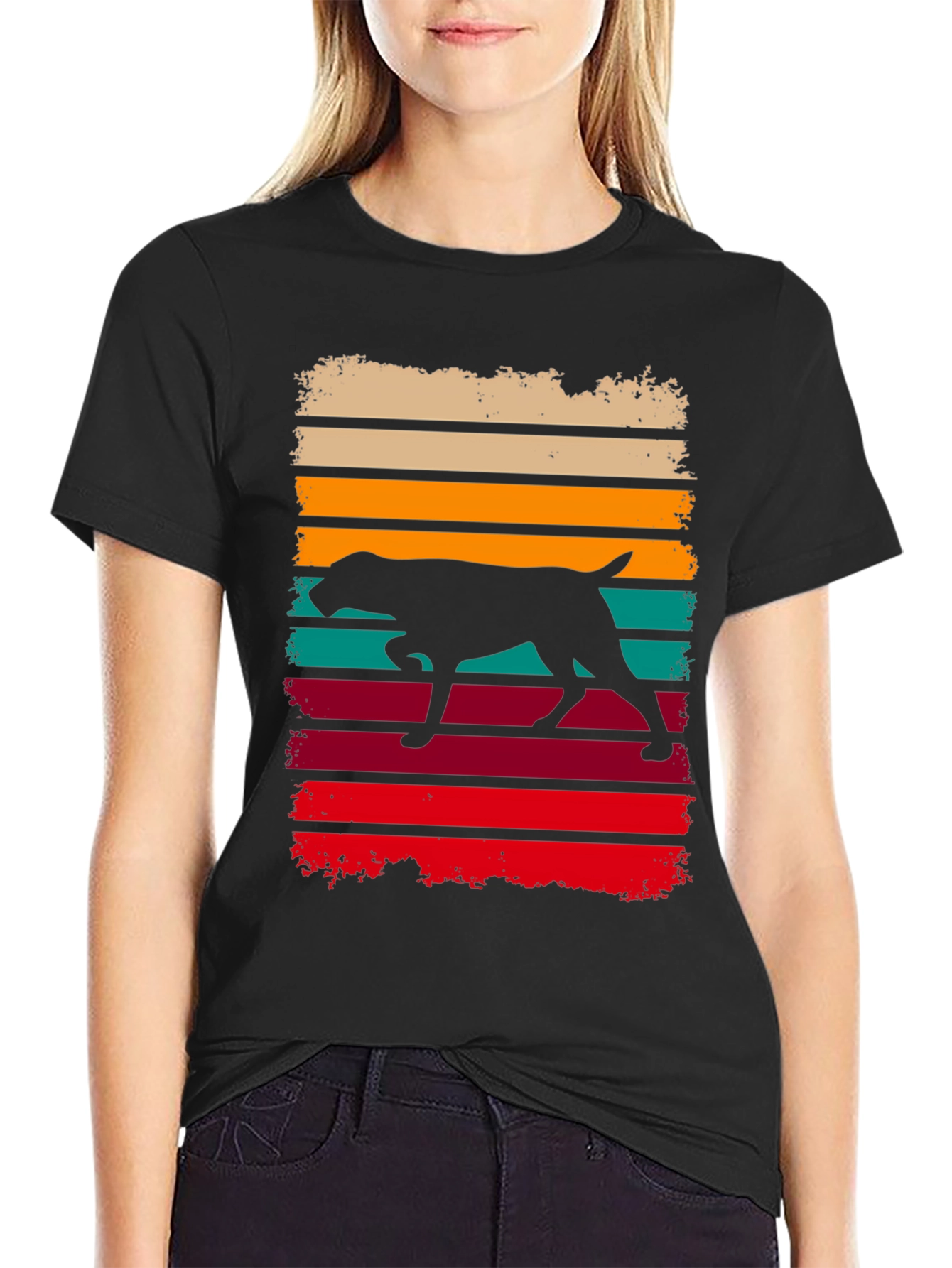 Retro Dog Silhouette Graphic Tee