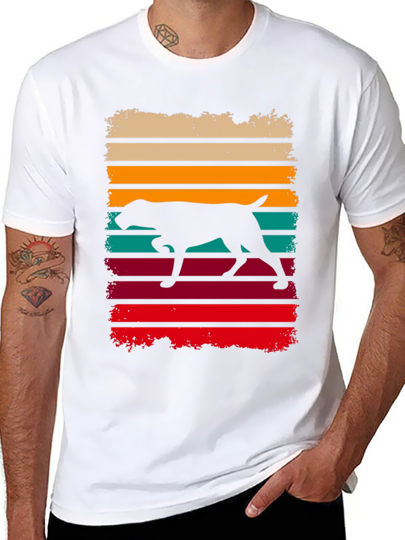 Retro Dog Silhouette Graphic Tee