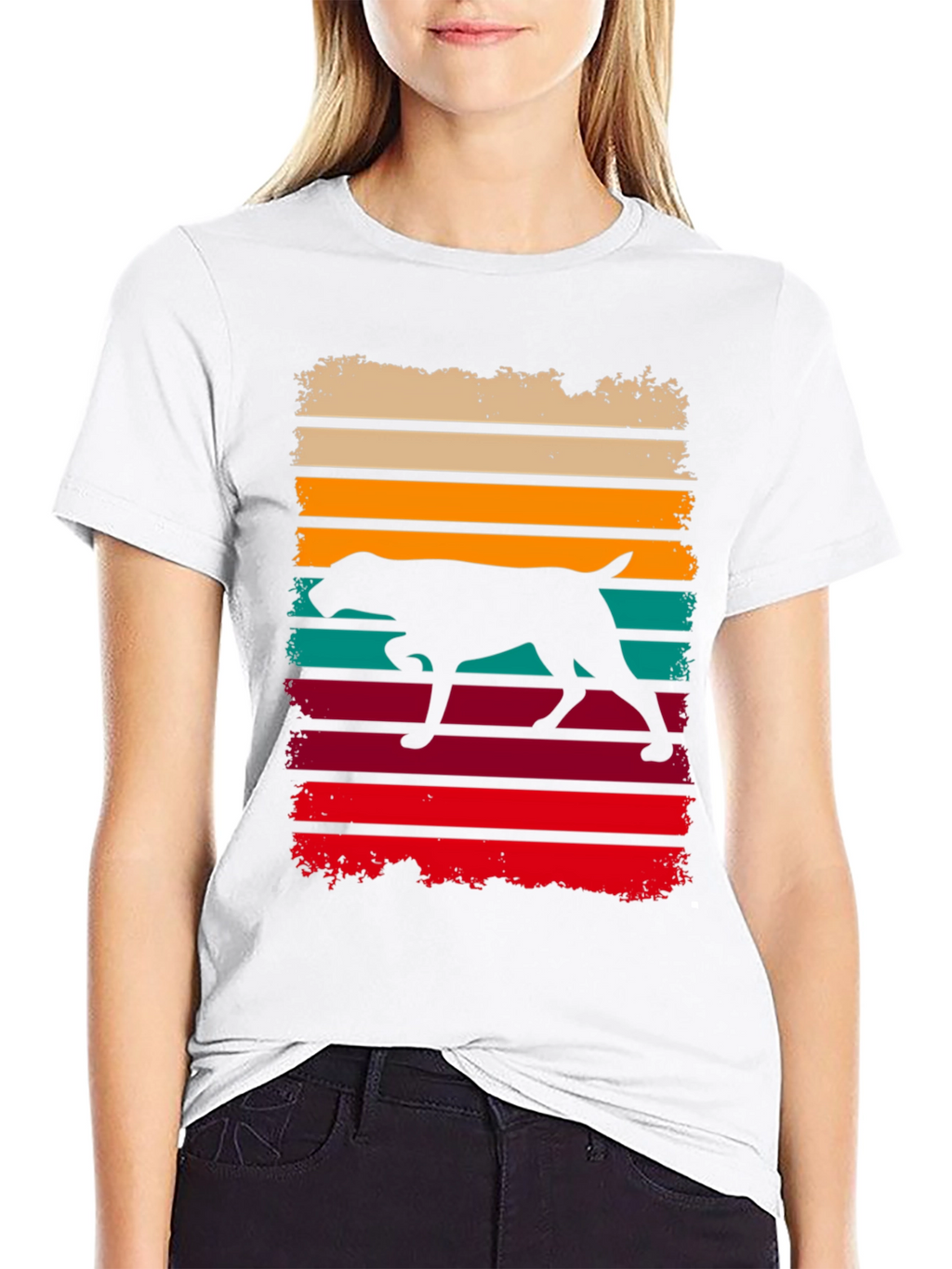 Retro Dog Silhouette Graphic Tee