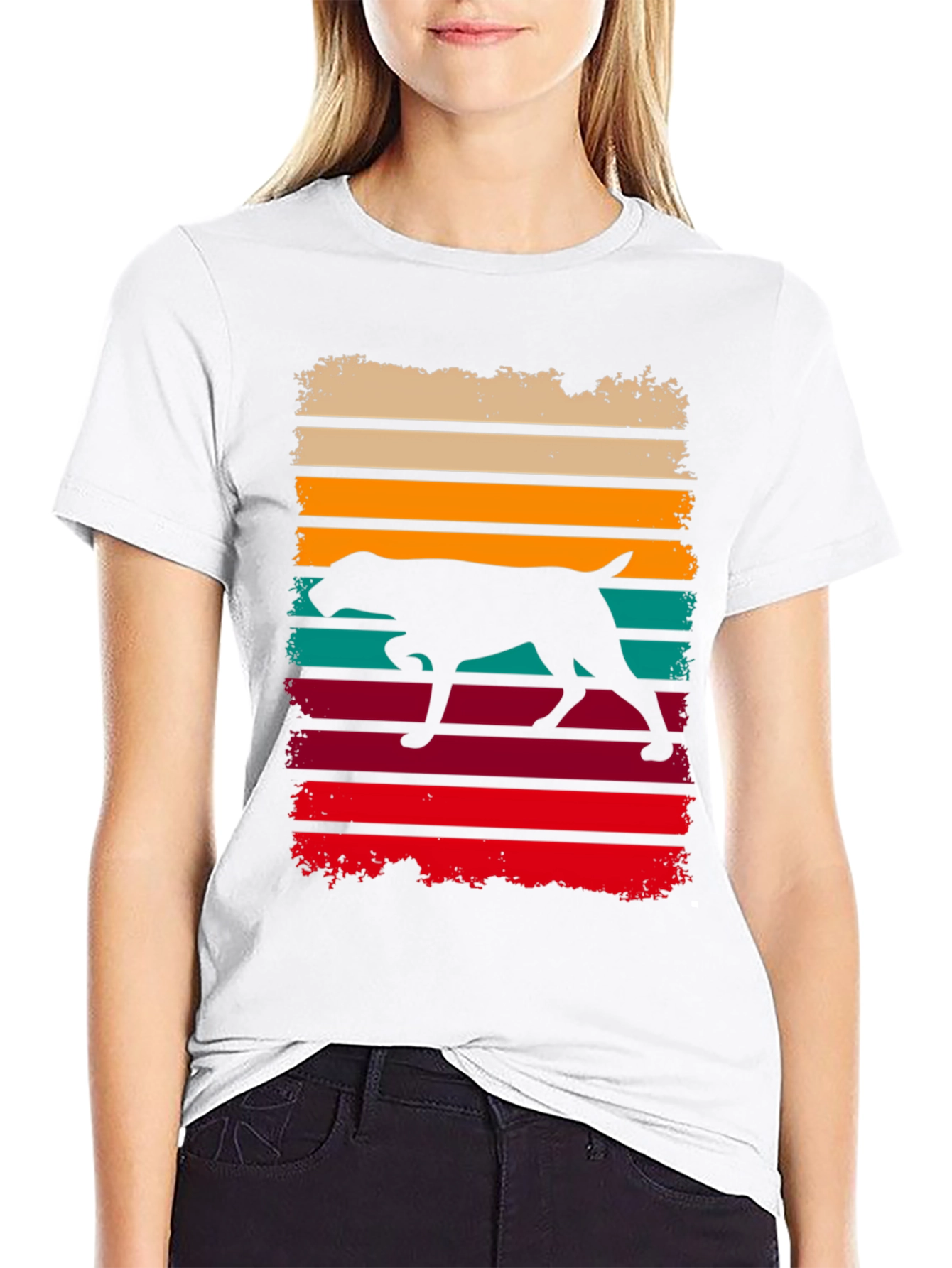 Retro Dog Silhouette Graphic Tee