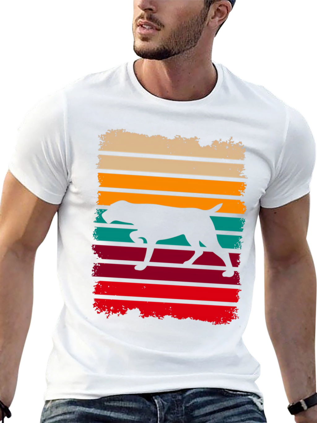 Retro Dog Silhouette Graphic Tee