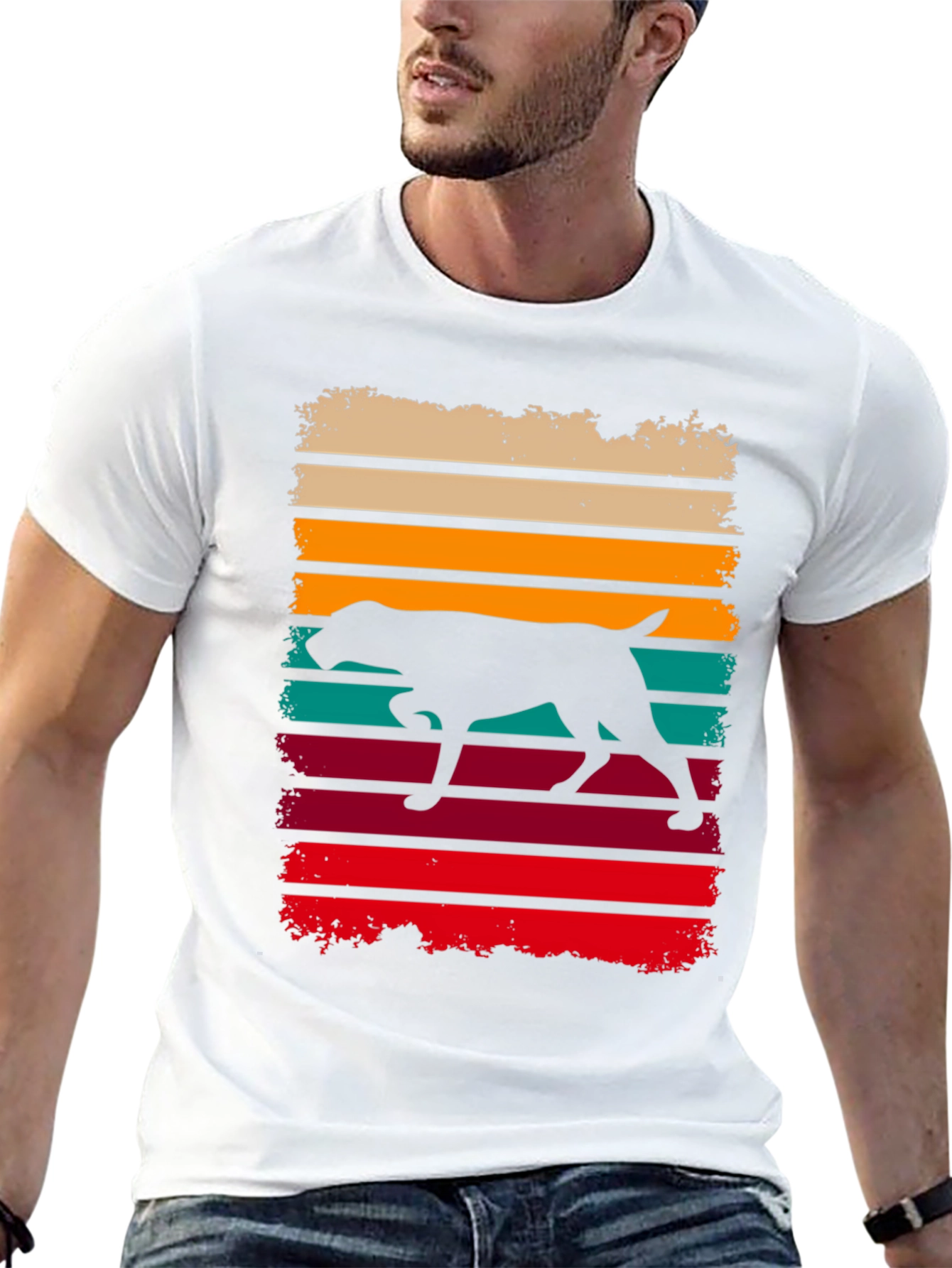 Retro Dog Silhouette Graphic Tee