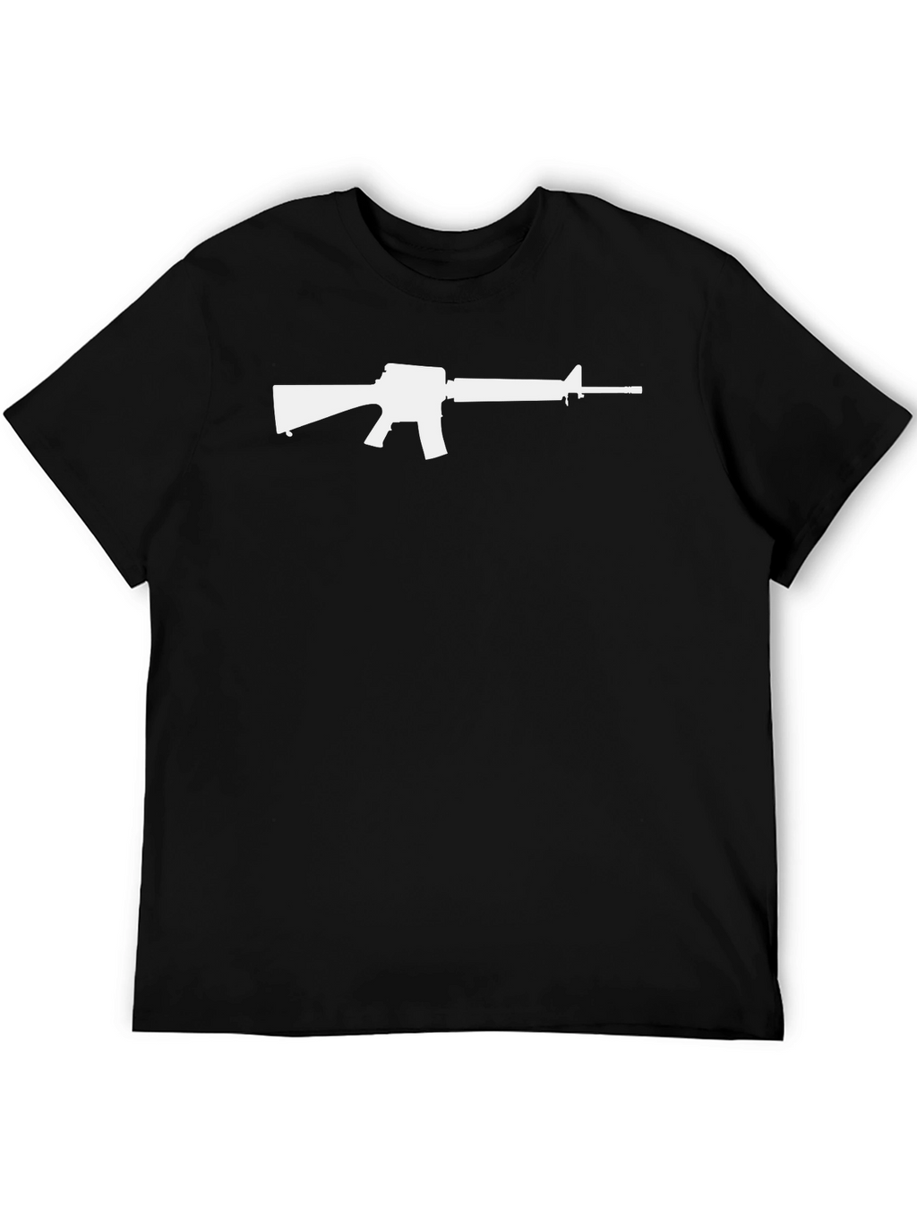 AR-15 Silhouette Graphic Tee - Black Cotton Blend