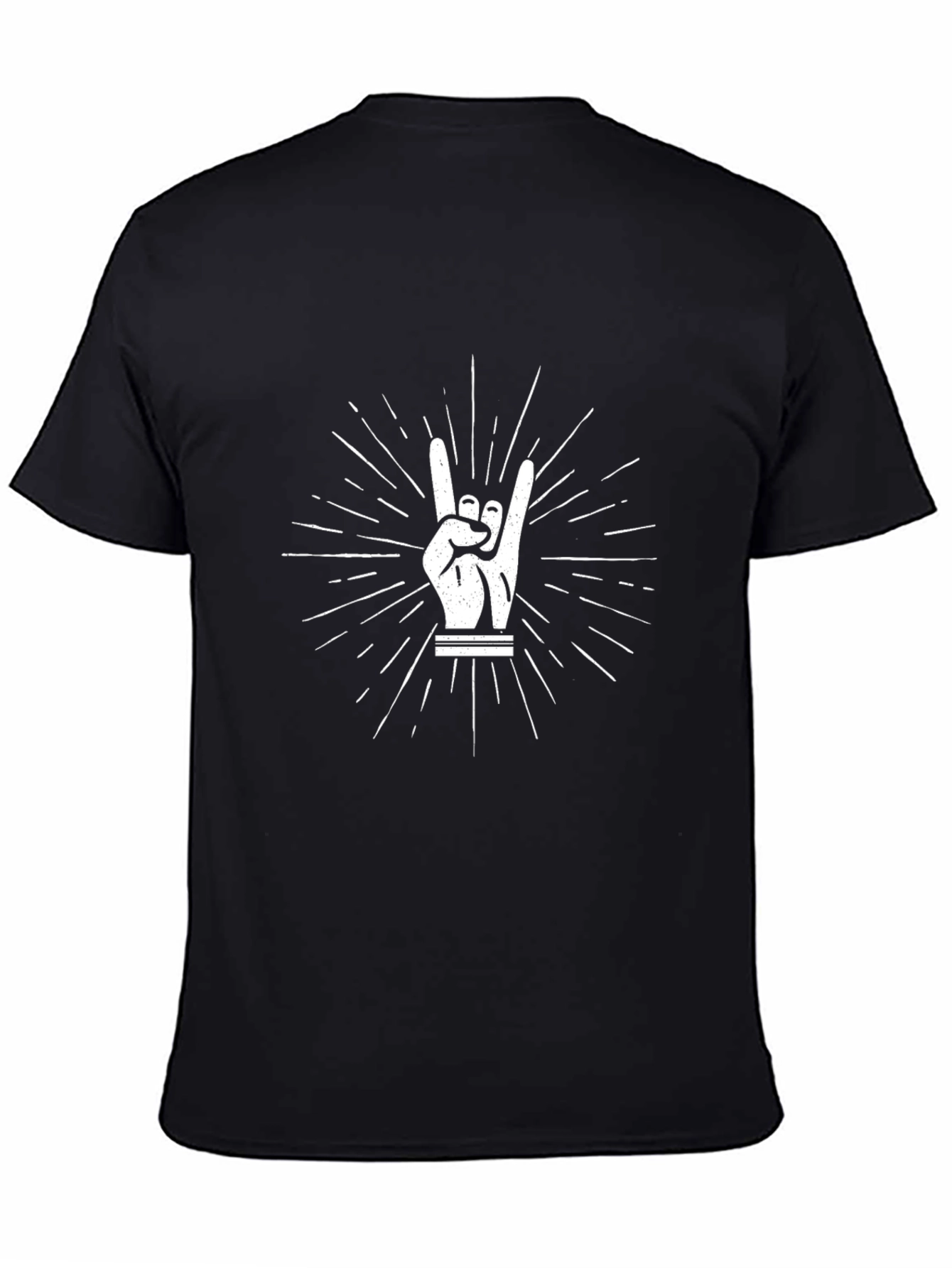Rock On Graphic Tee - Black Casual T-Shirt