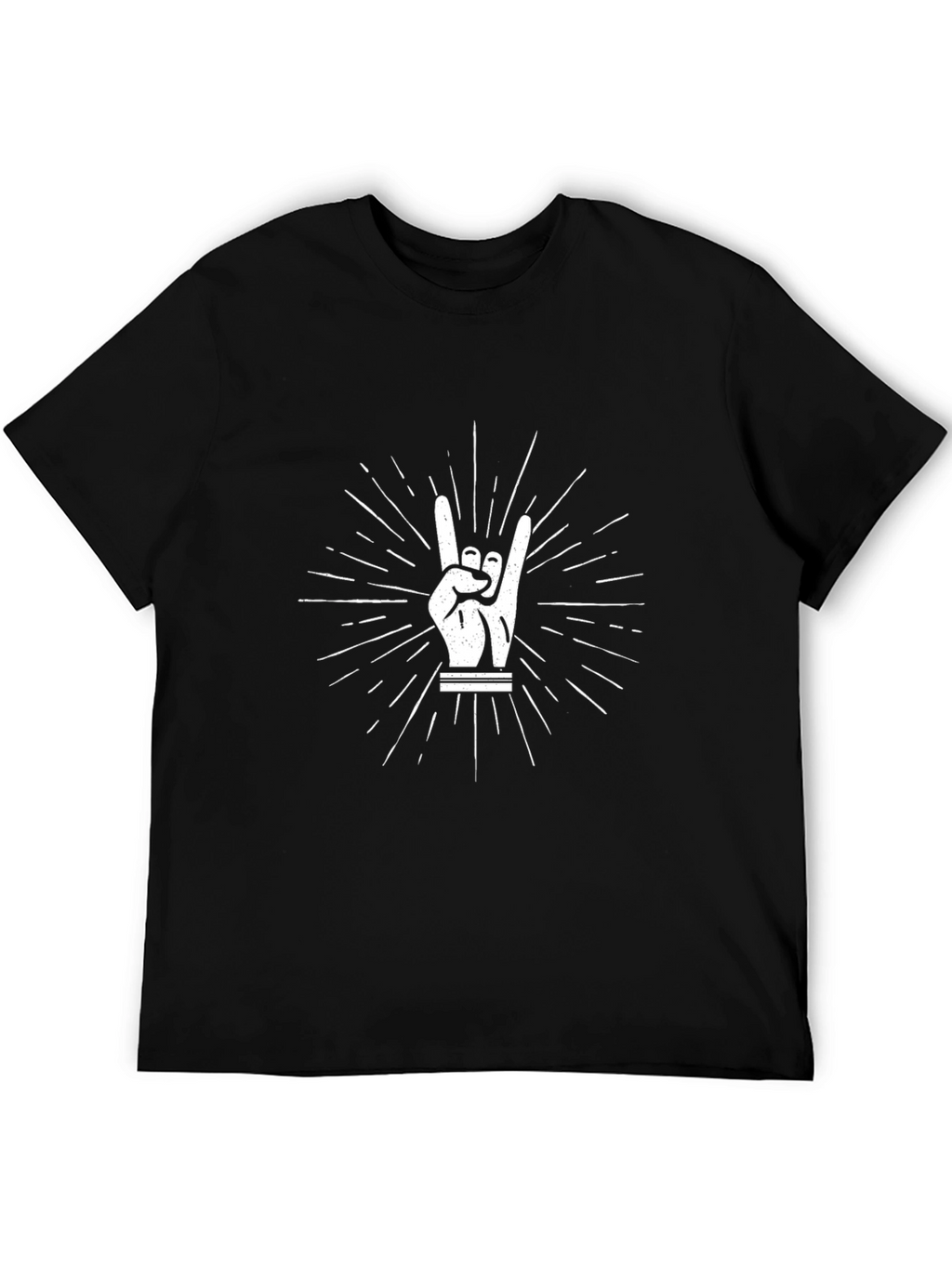 Rock On Graphic Tee - Black Casual T-Shirt