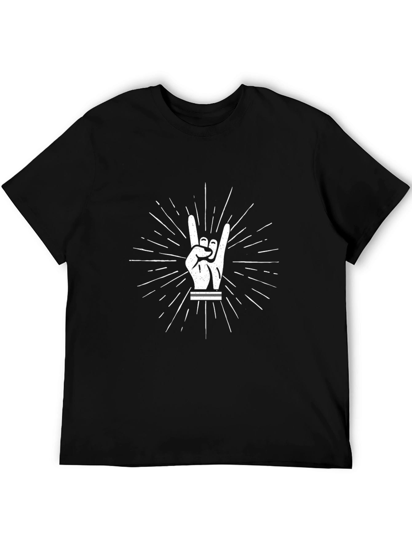 Rock On Graphic Tee - Black Casual T-Shirt