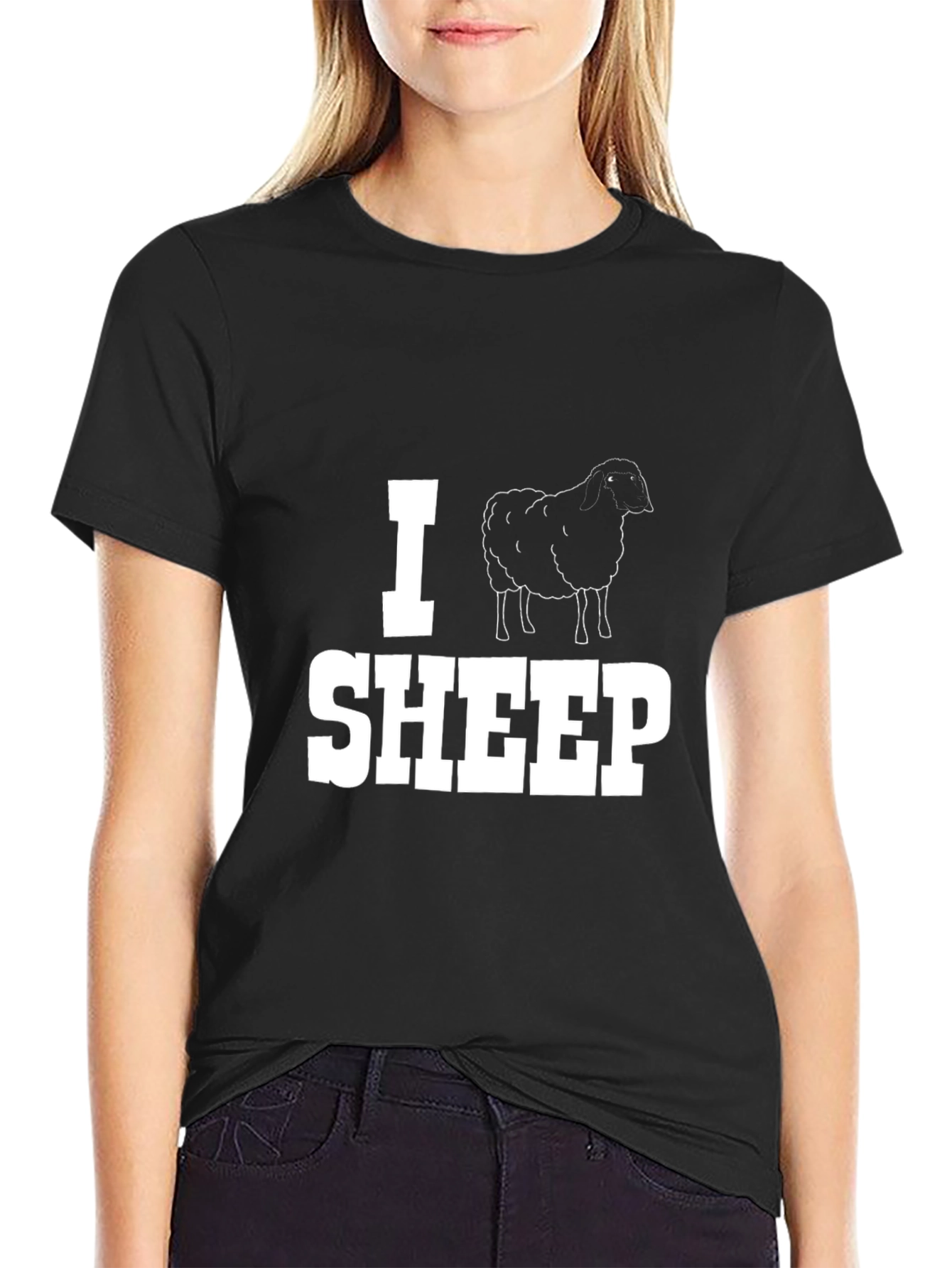 I Sheep Graphic T-Shirt - Black Cotton Tee