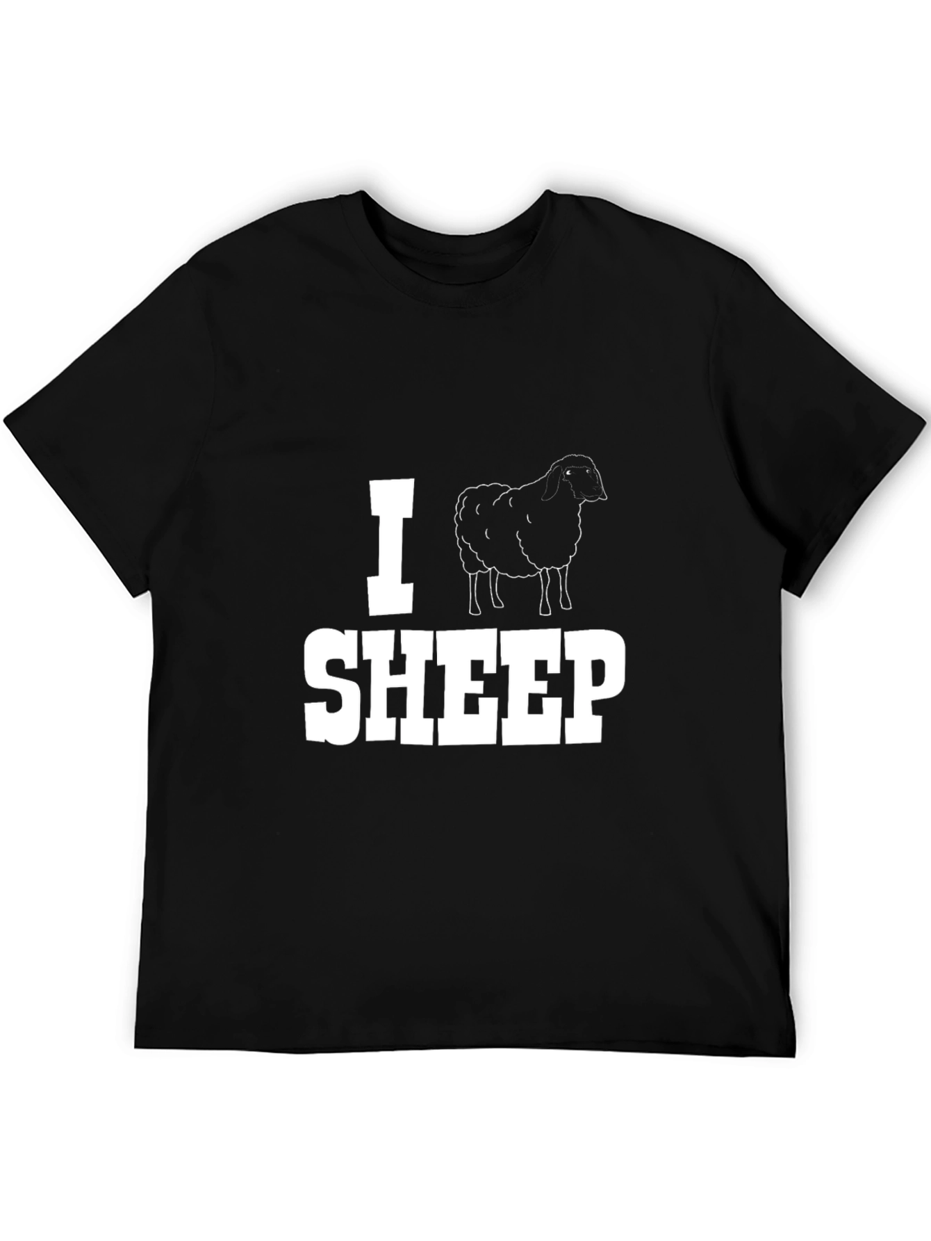 I Sheep Graphic T-Shirt - Black Cotton Tee