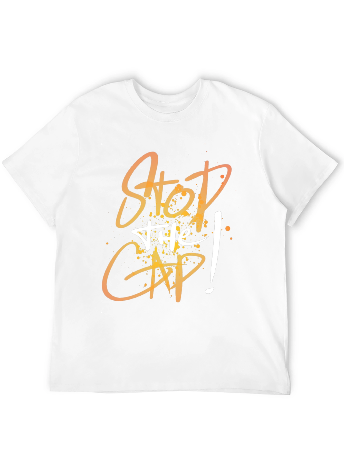 Stop the Cap Graphic Tee - Trendy Mens T-Shirt