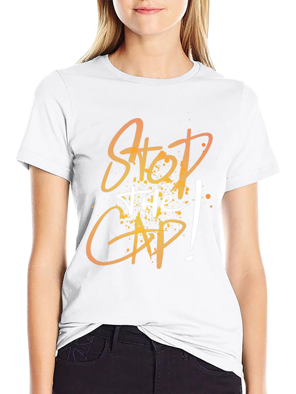 Stop the Cap Graphic Tee - Trendy Mens T-Shirt