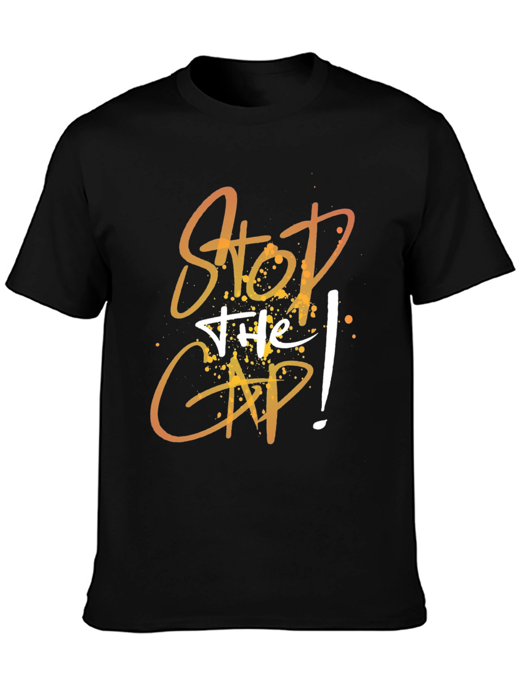 Stop the Cap Graphic Tee - Trendy Mens T-Shirt
