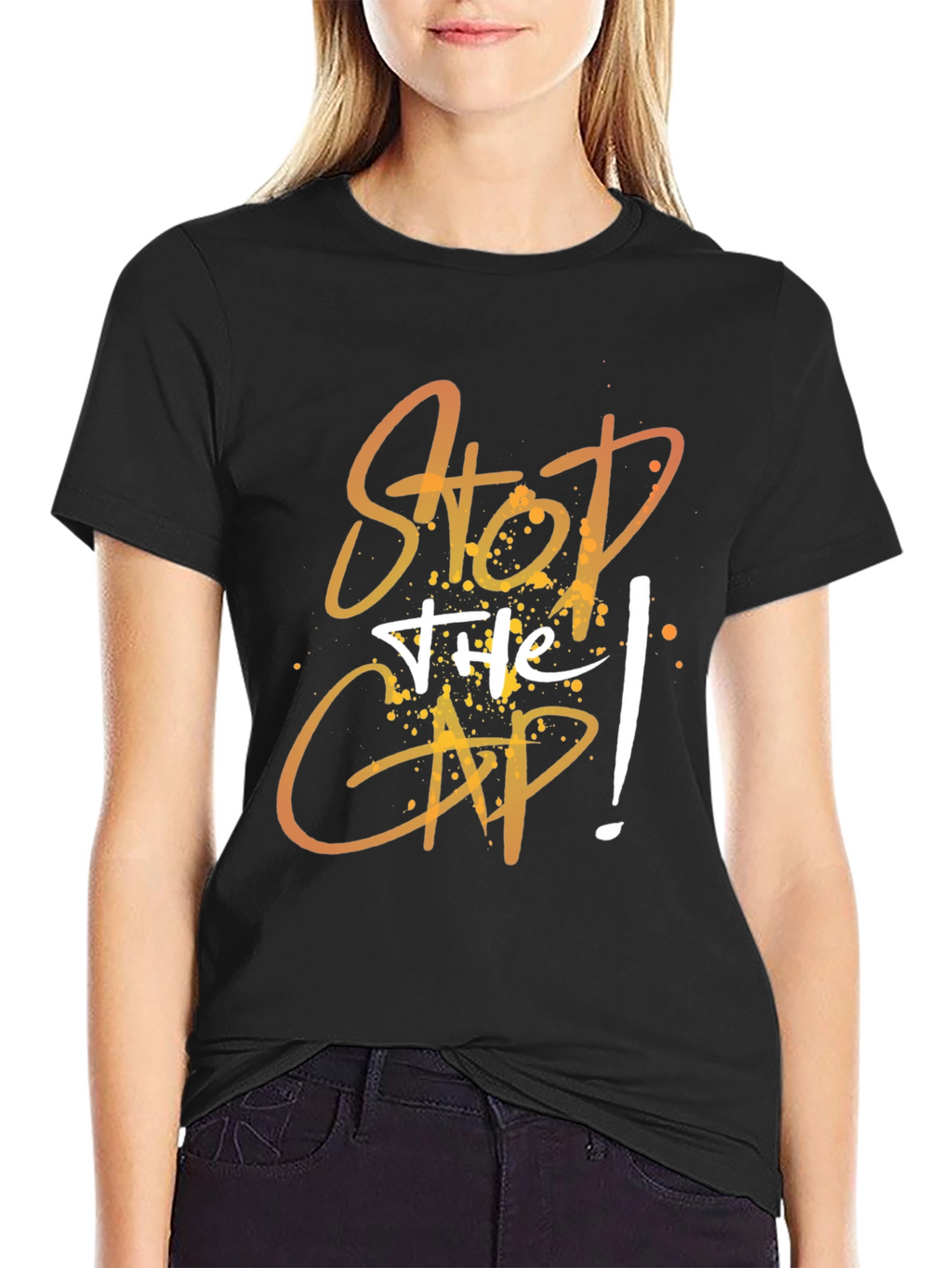 Stop the Cap Graphic Tee - Trendy Mens T-Shirt