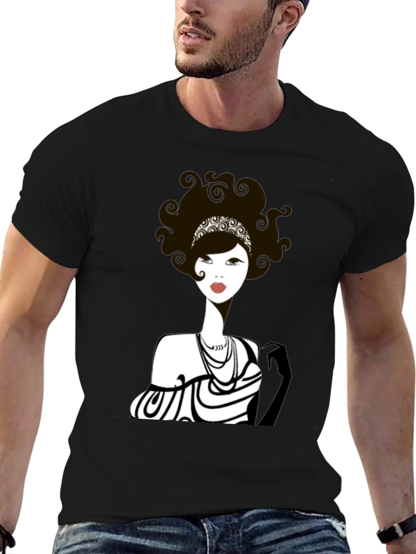 Retro Chic Graphic Tee - Flapper Girl Style