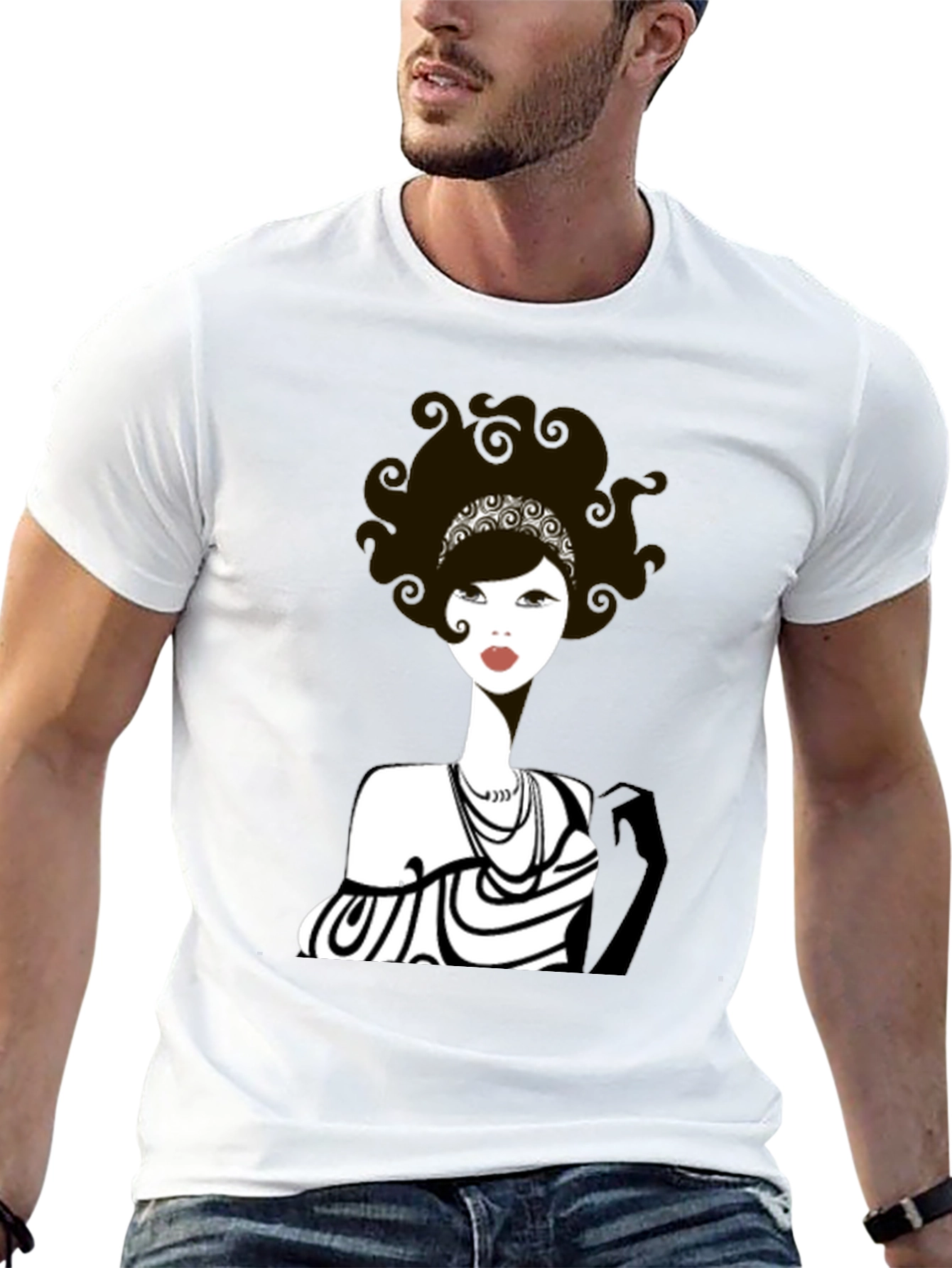 Retro Chic Graphic Tee - Flapper Girl Style