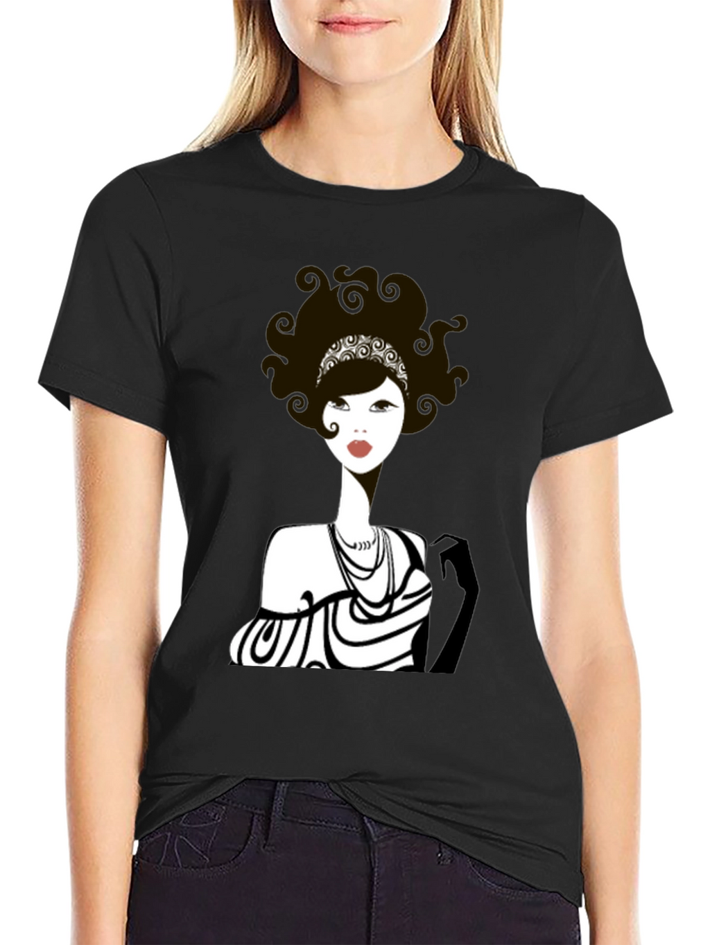 Retro Chic Graphic Tee - Flapper Girl Style