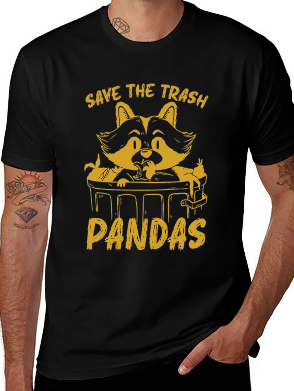 Save The Trash Pandas Graphic T-Shirt