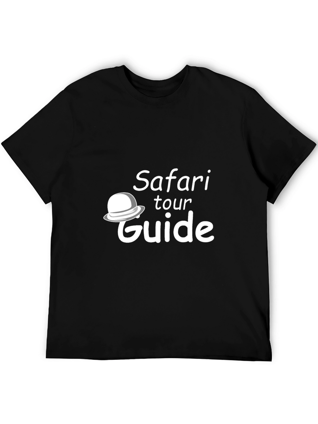 Safari Tour Guide Graphic T-Shirt - Black Cotton Tee